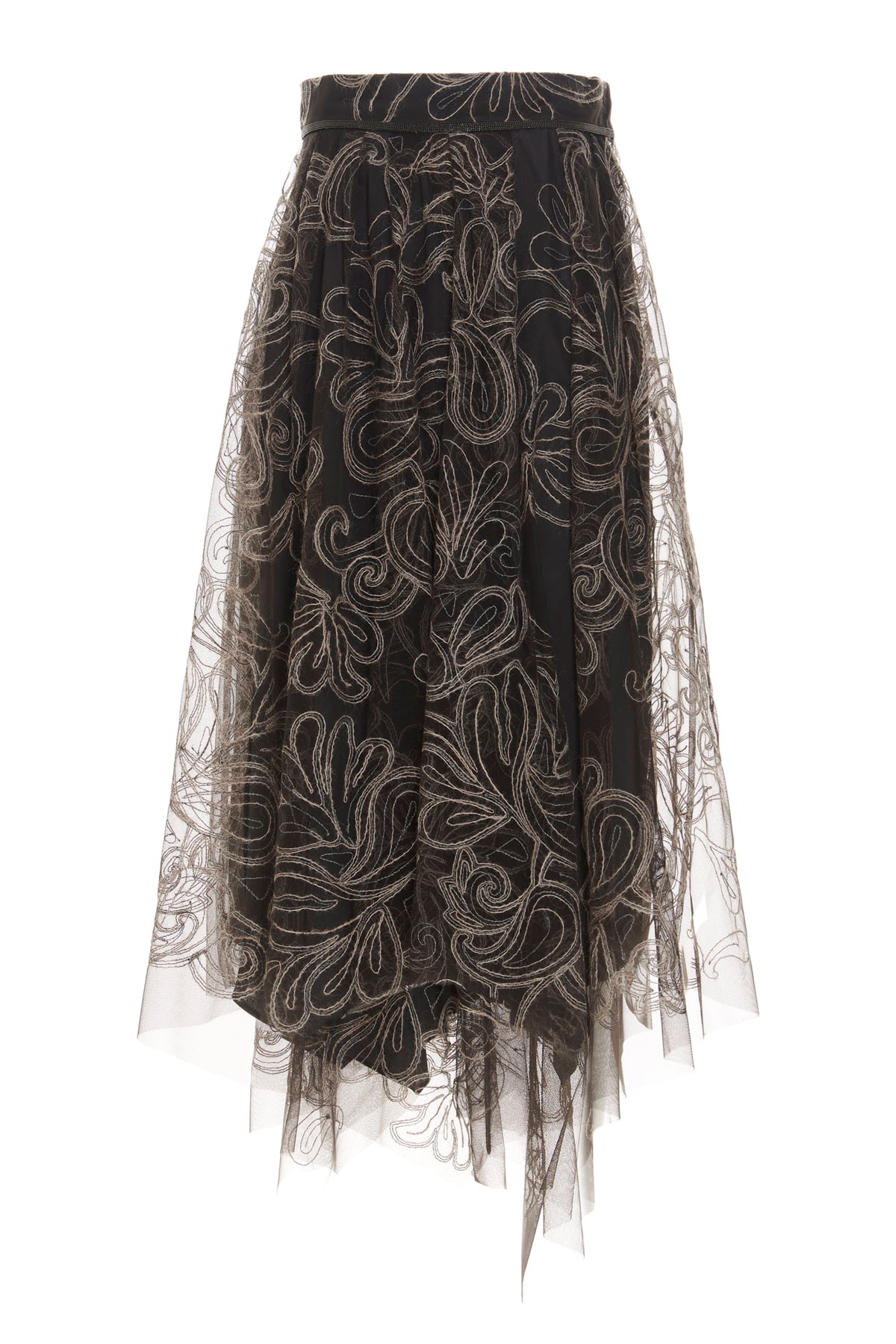 BRUNELLO CUCINELLI Midi Embroidered Skirt