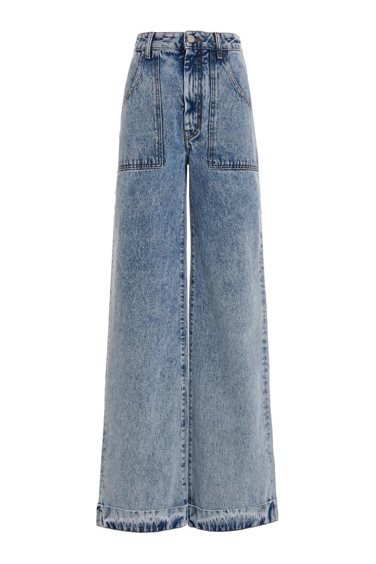 ALESSANDRA RICH Turn-Up Jeans