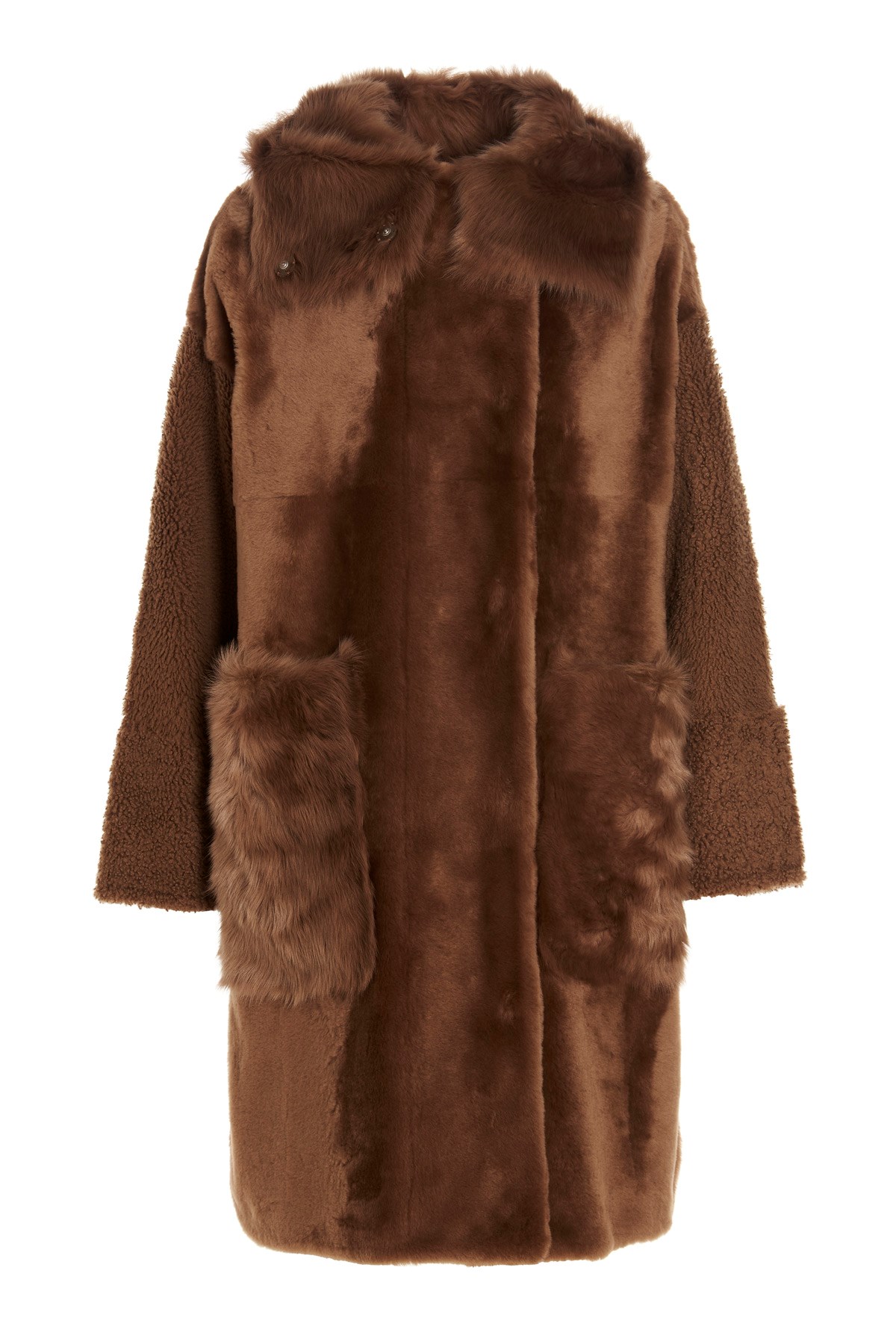 YVES SALOMON Hooded Sheepskin Jacket