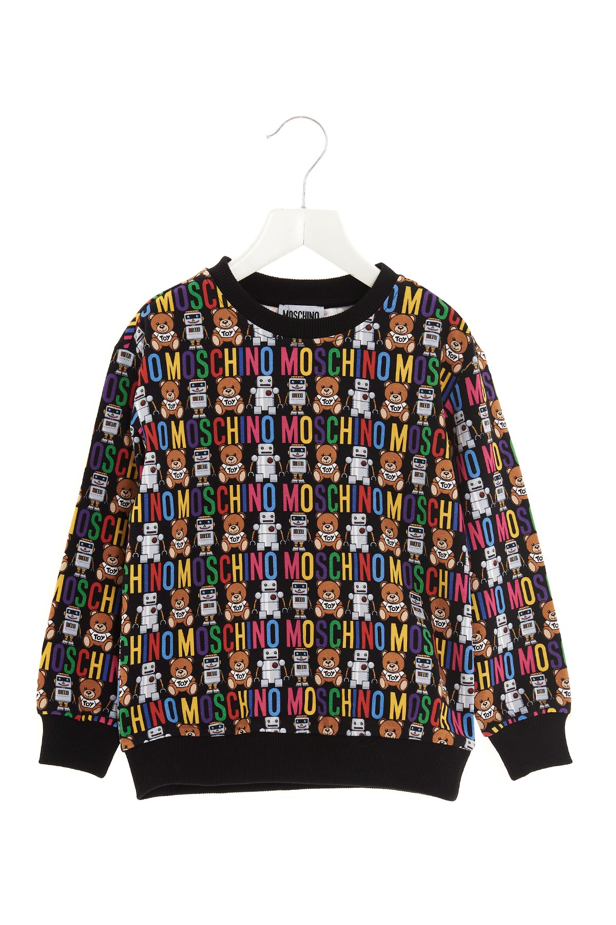 MOSCHINO KID TEEN All-Over Logo Sweatshirt
