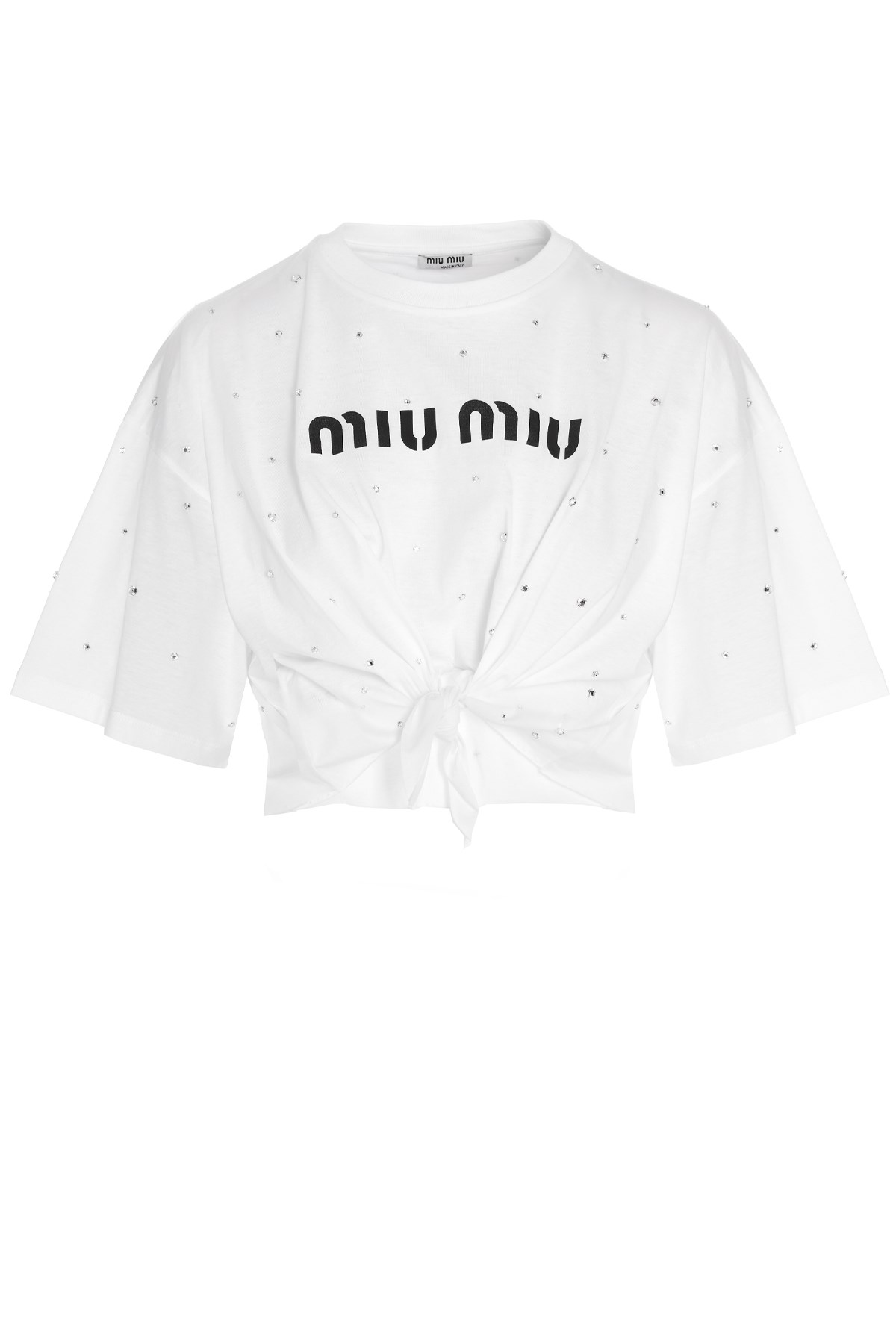 MIU MIU T-Shirt Mit Pailletten-Applikationen