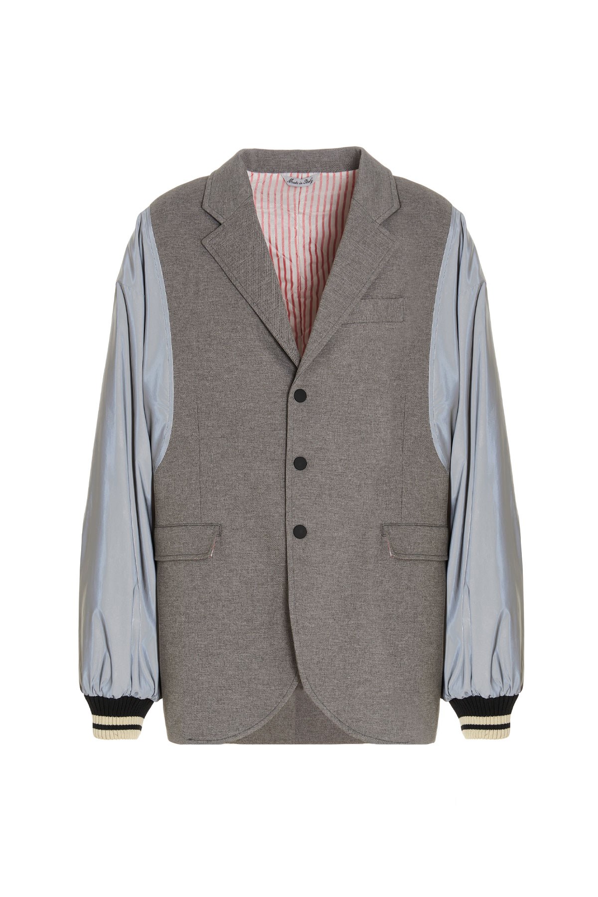 VIEN Bomber-Style Sleeves Blazer Jacket