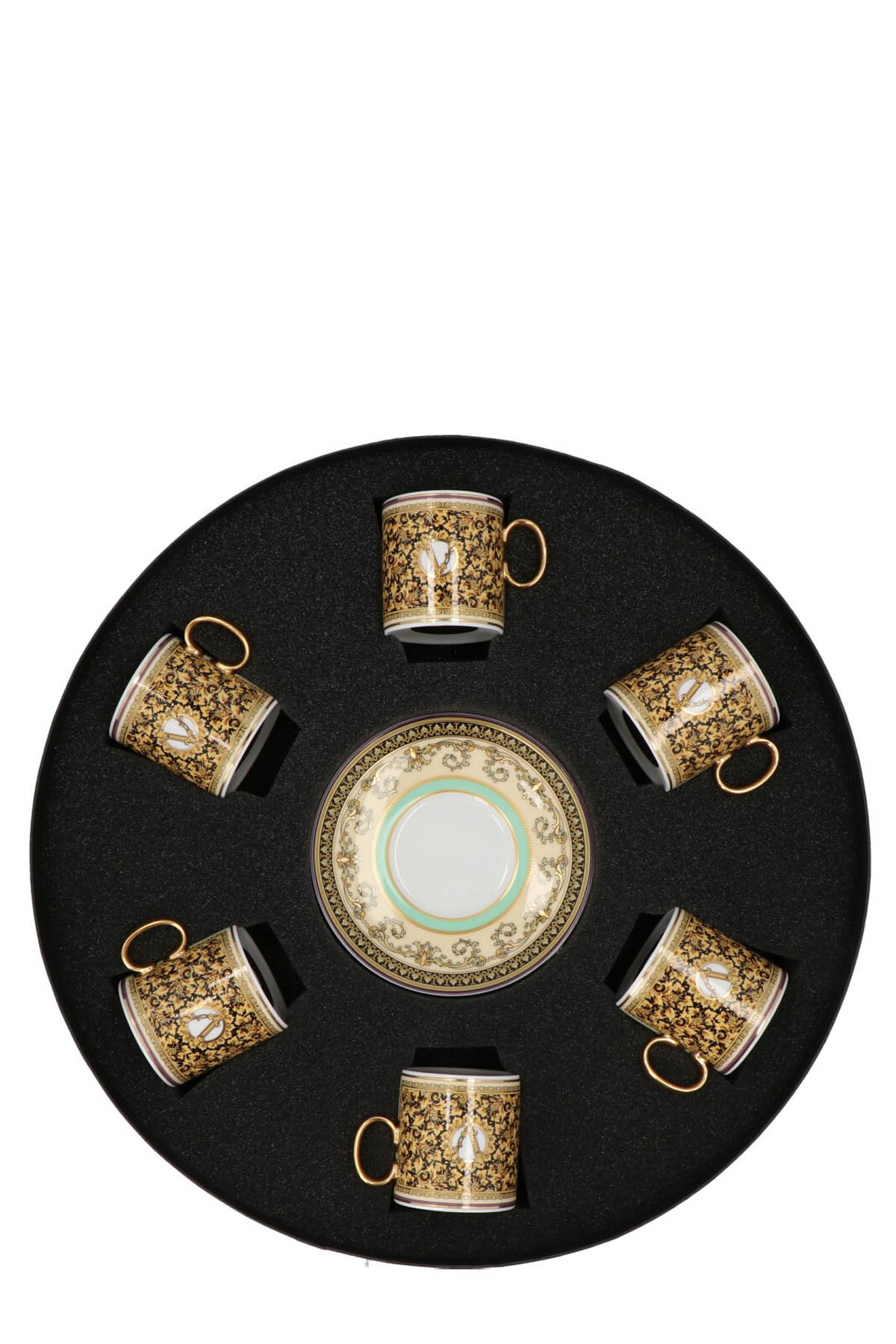 VERSACE HOME A Set Of 6 Coffee Cups And Saucers