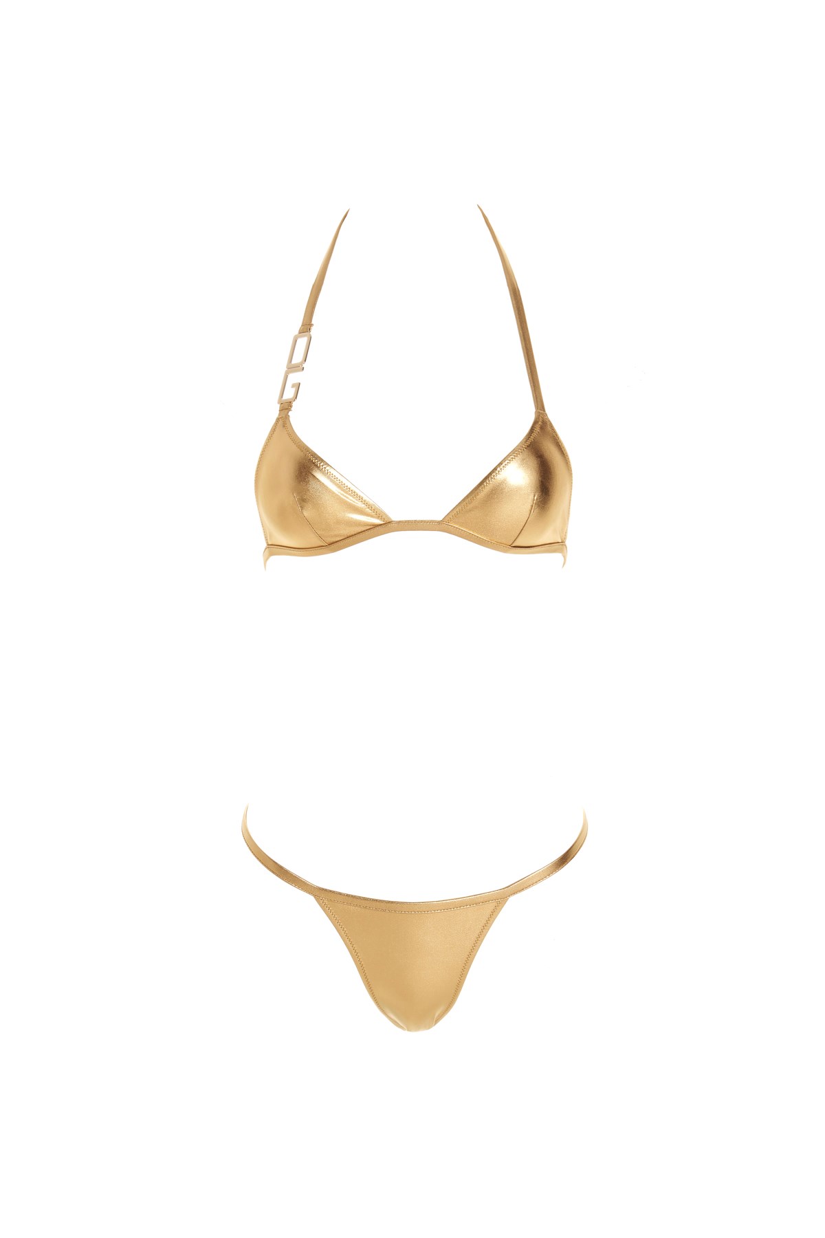 DOLCE & GABBANA Metallic Logo Bikini