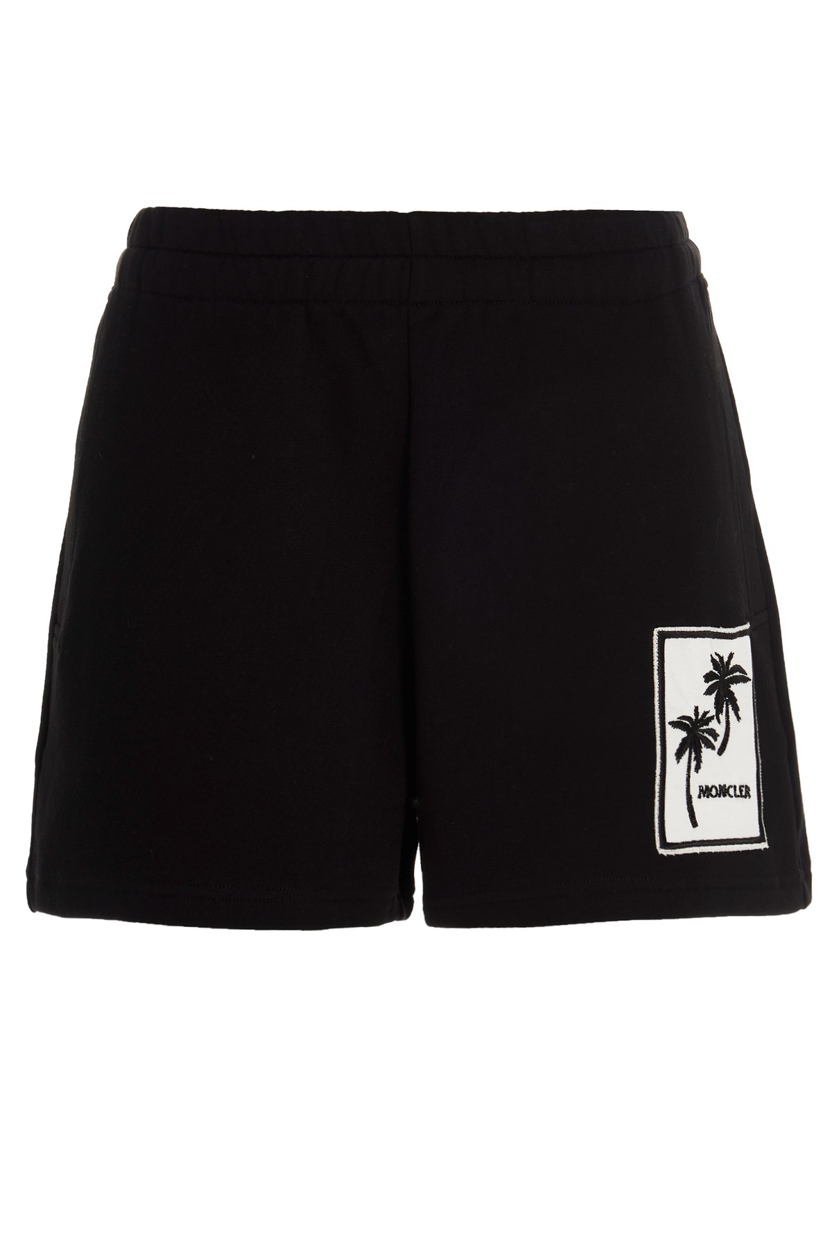 MONCLER Shorts Mit Logo-Aufnäher