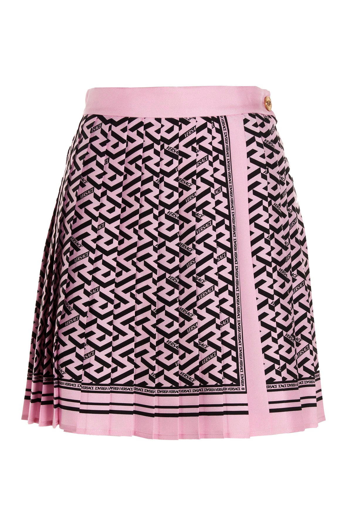 VERSACE 'Monogram Foulard' Plisse Skirt