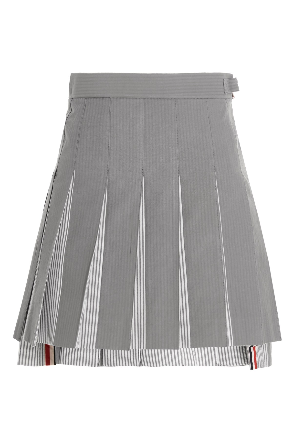 THOM BROWNE Striped Cotton Skirt