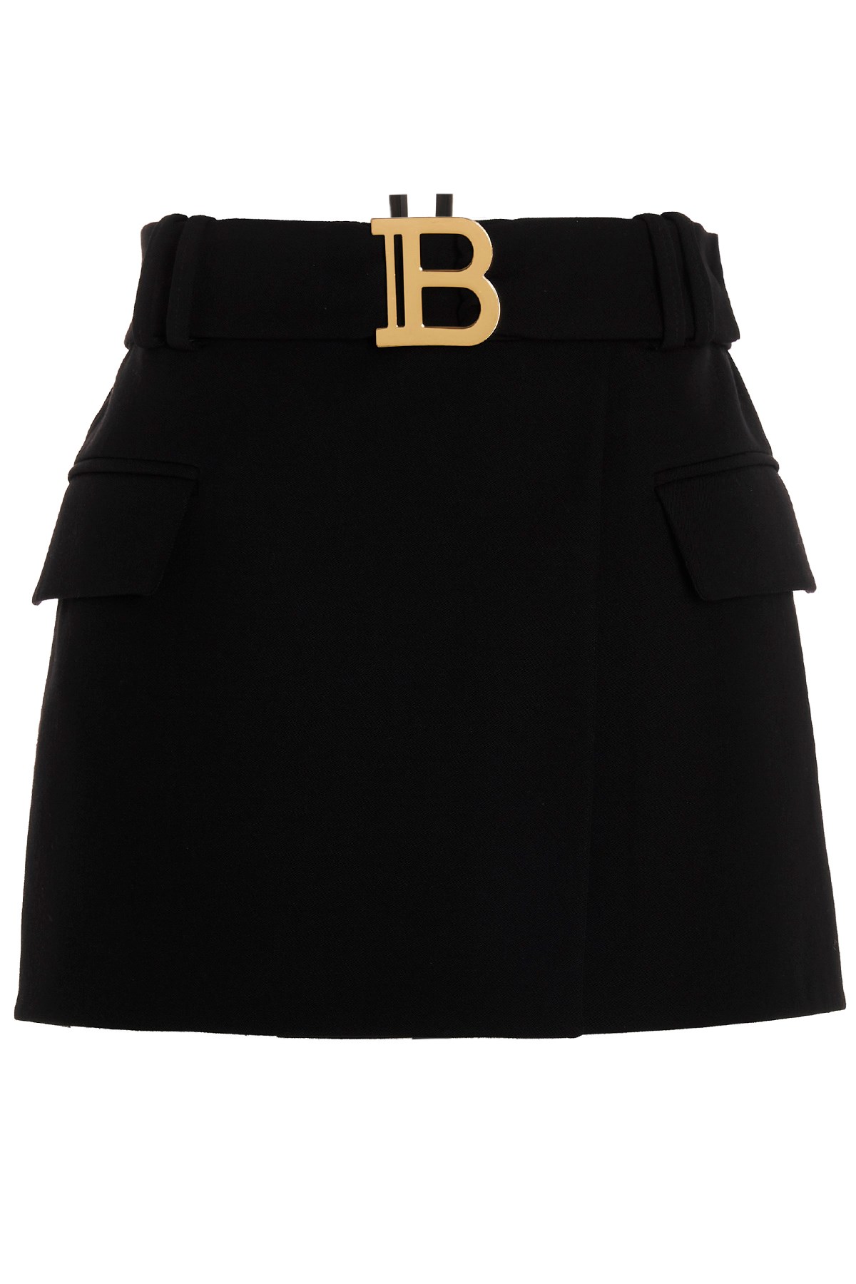 BALMAIN Logo Belt Skirt