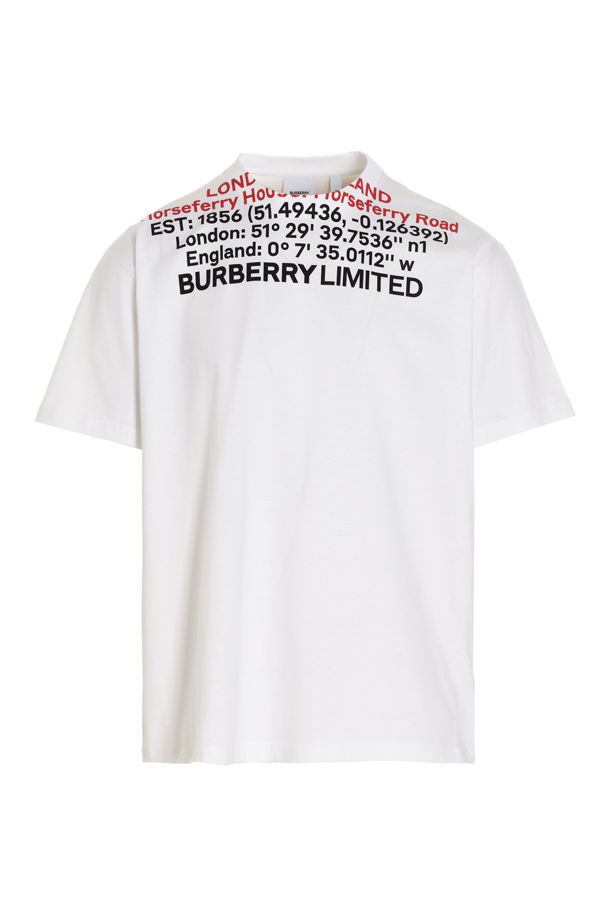 BURBERRY Geographic Coordinates T-Shirt