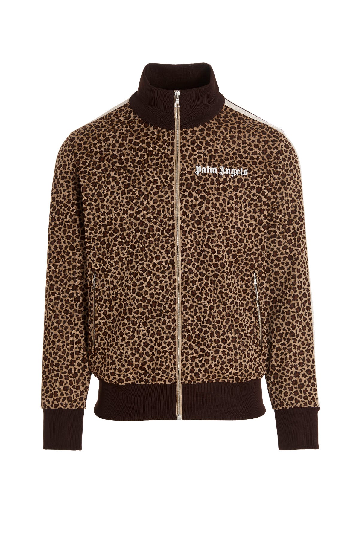 PALM ANGELS Sweatshirt Mit Leopard-Jacquard-Track