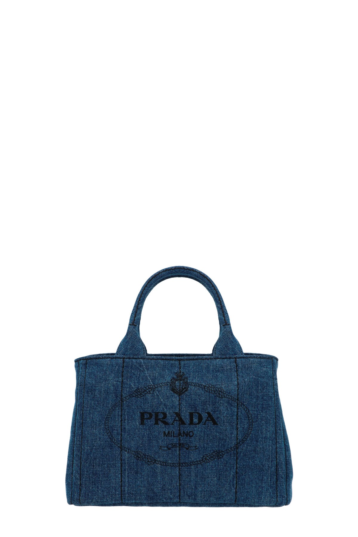 PRADA 'Giardiniera’ Denim Shopping Bag