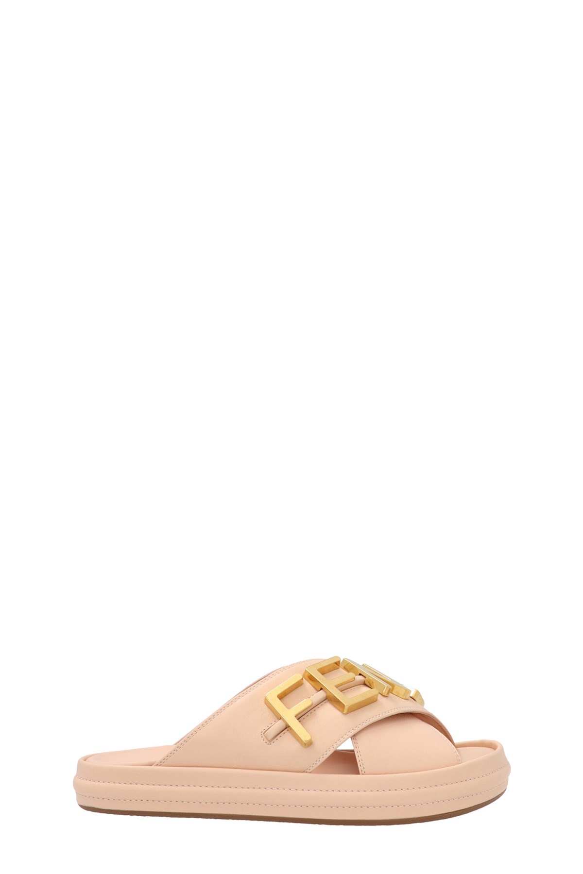 Fendi Logo Sandals In Pink