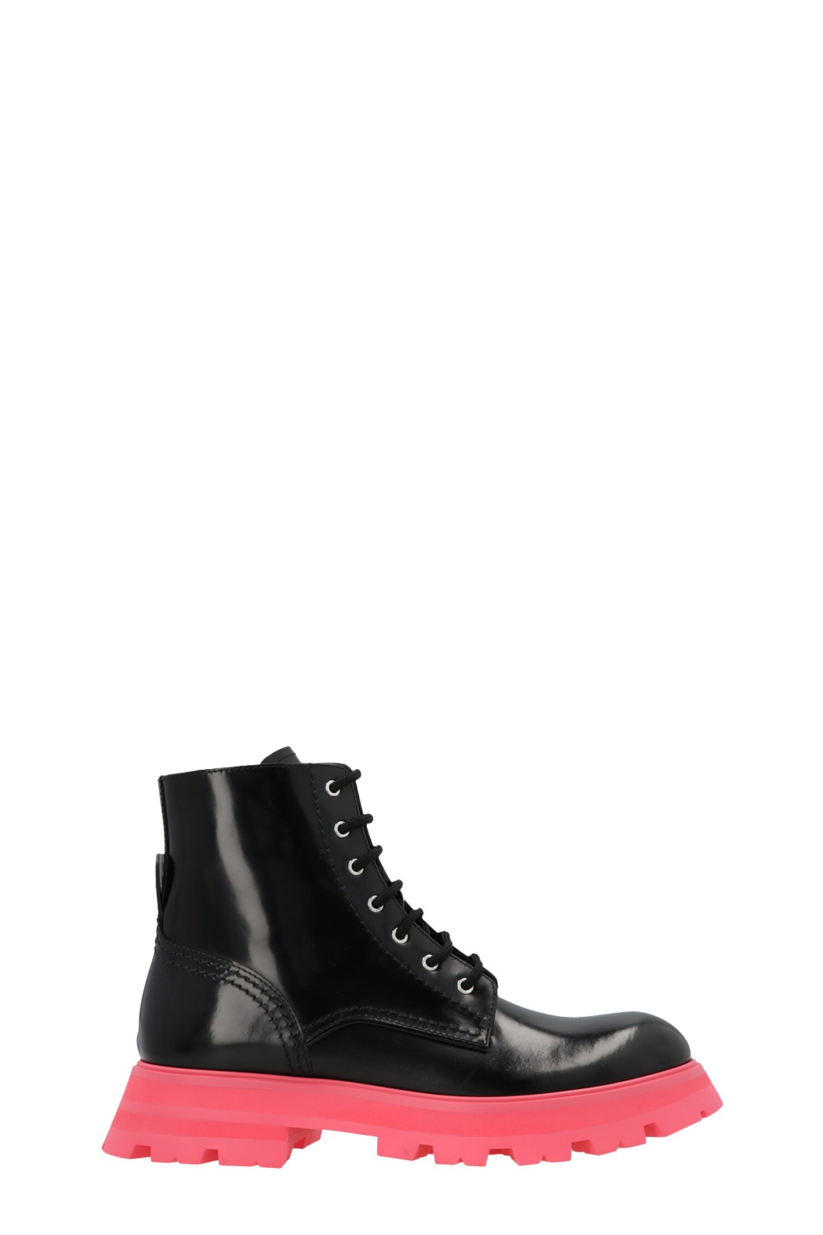 ALEXANDER MCQUEEN Brushed Leather Combat Boots