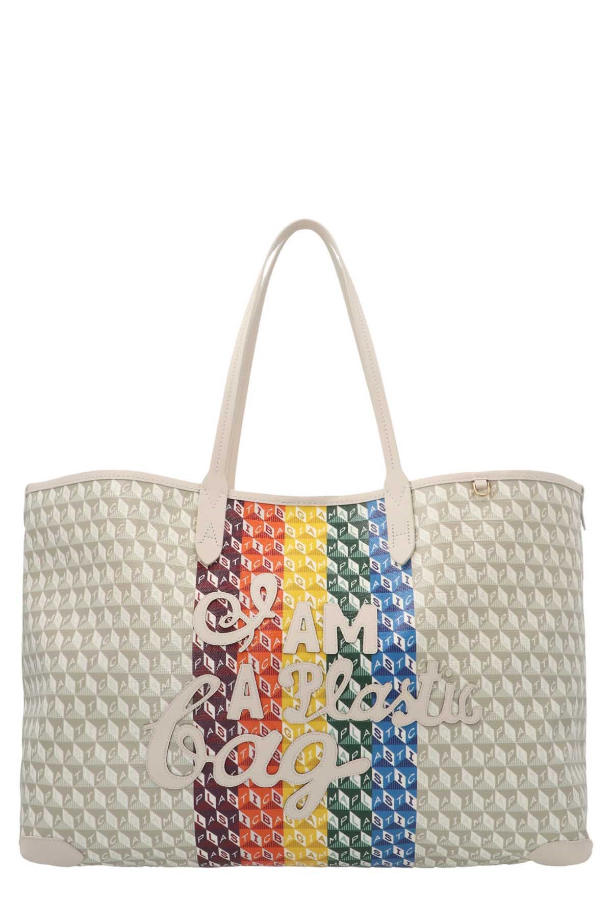ANYA HINDMARCH Schopper-Tasche ‘I Am A Plastic Bag Motif Rainbow’