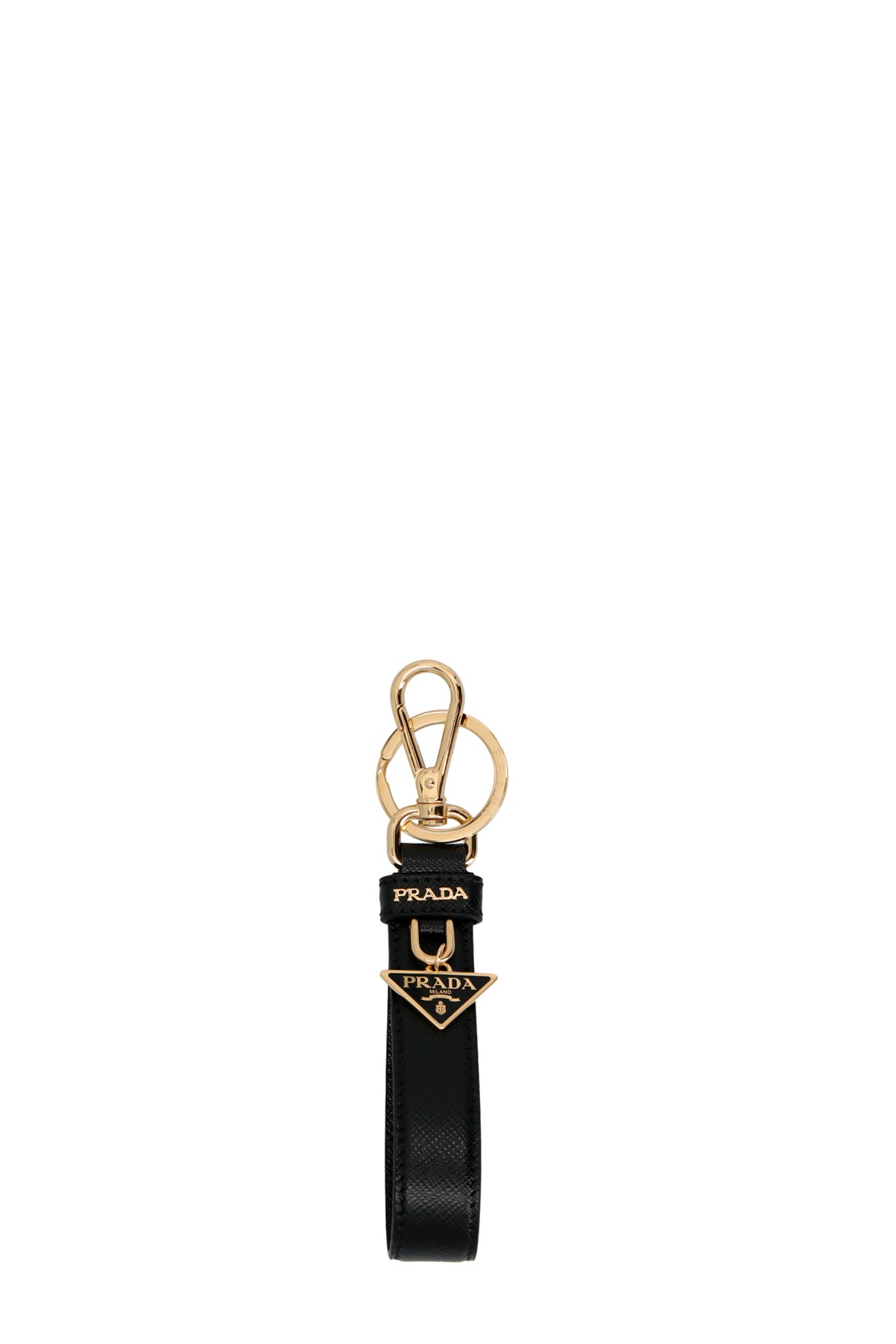 PRADA Schlüsselanhänger Aus Saffian Mit Logo