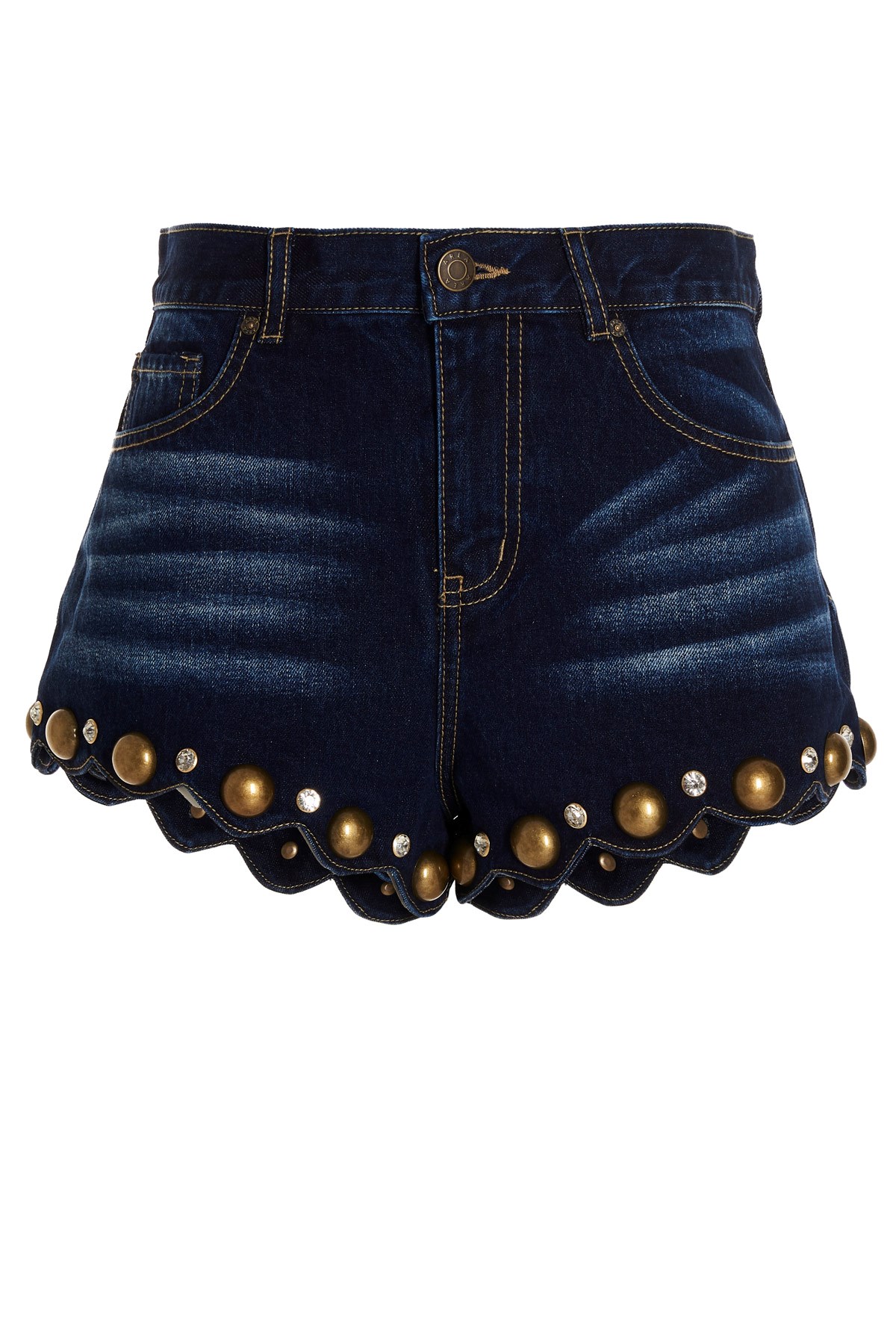 AREA Jeanss Shorts 'Dome Studded Scallop'