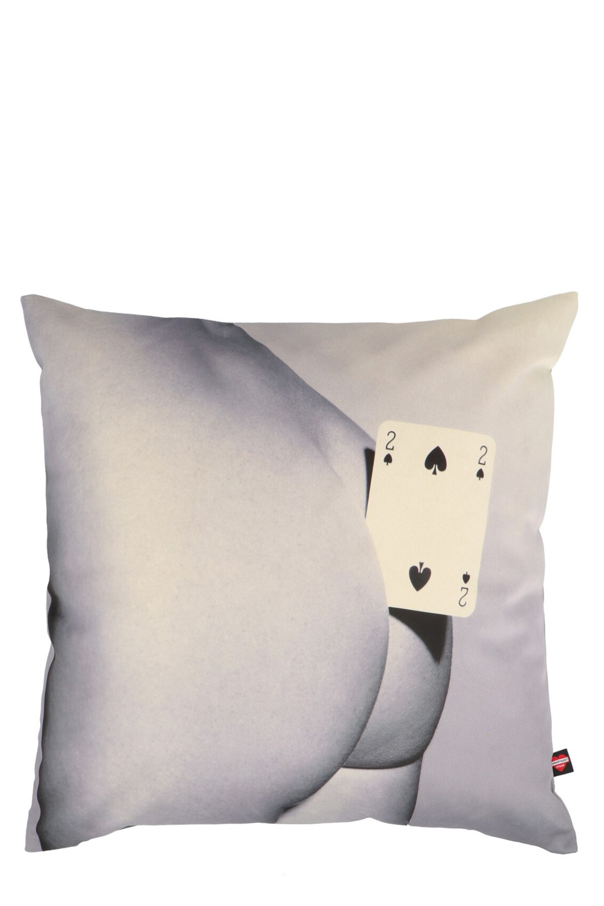 Seletti 'two Of Spade' Cushion In Multi