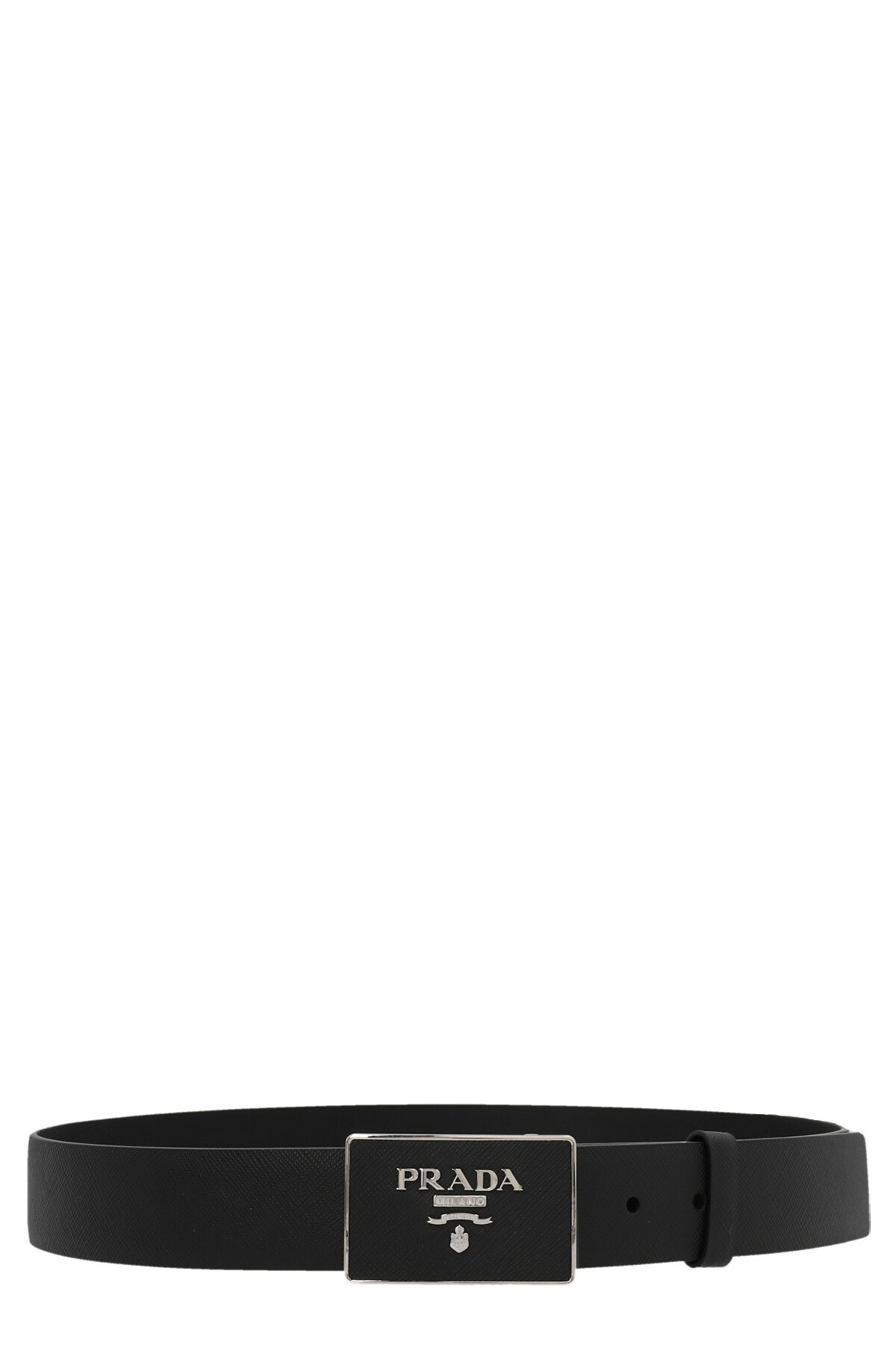 Prada Logo Belt In Black