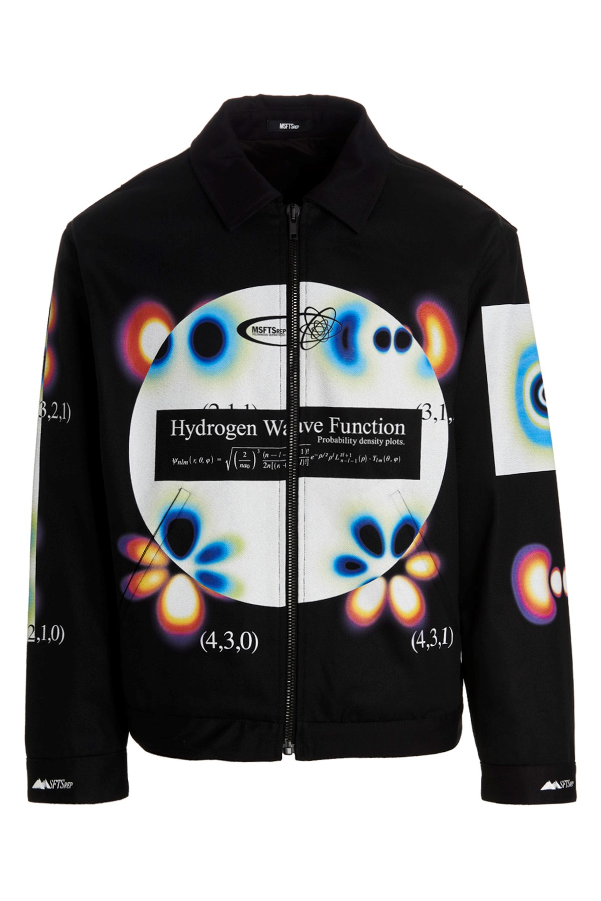 Msftsrep Cootn Twill Hydrogen Wave Jacket With Gradient Print In Black