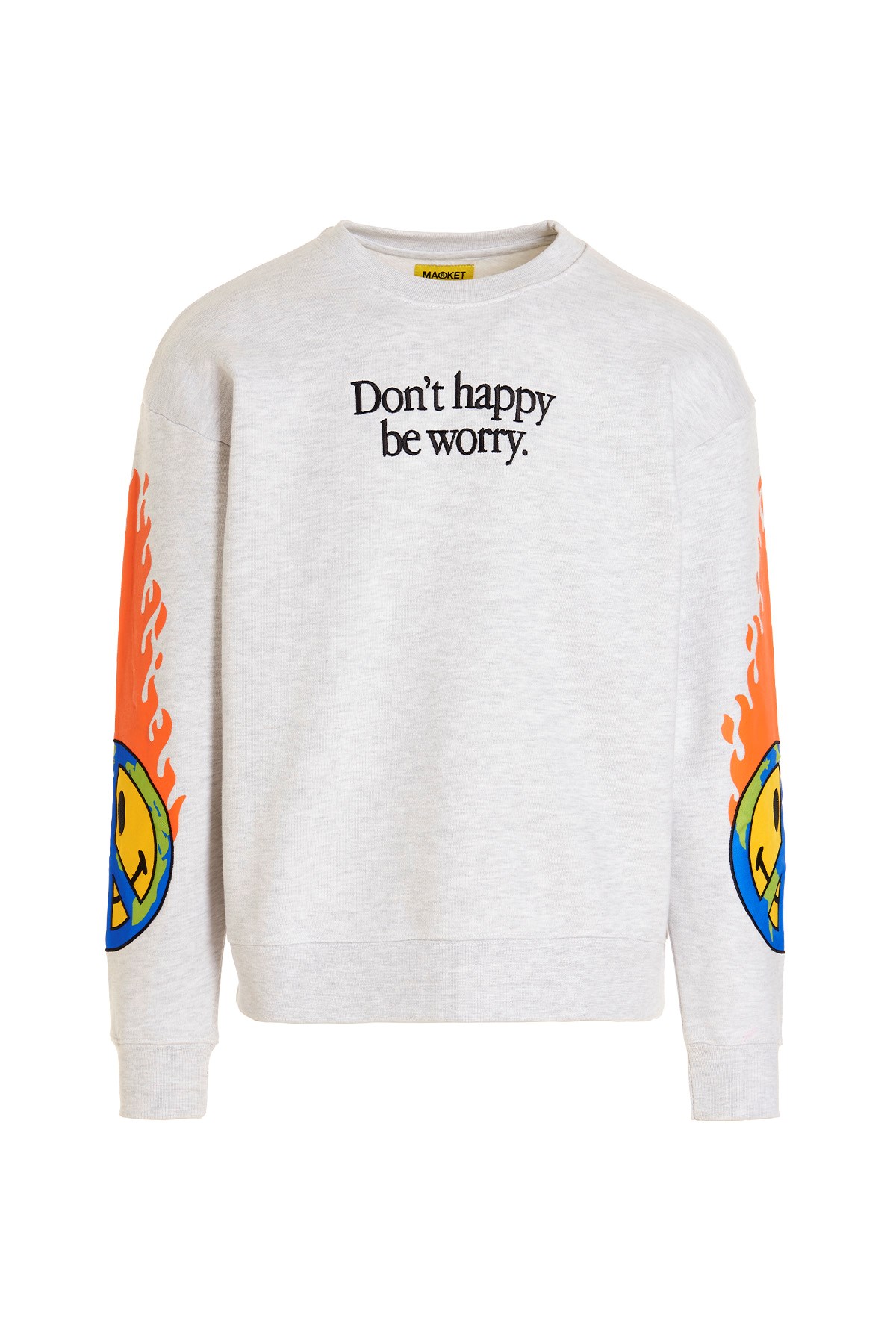 MARKET Sweatshirt 'Smiley Earth On Fire'