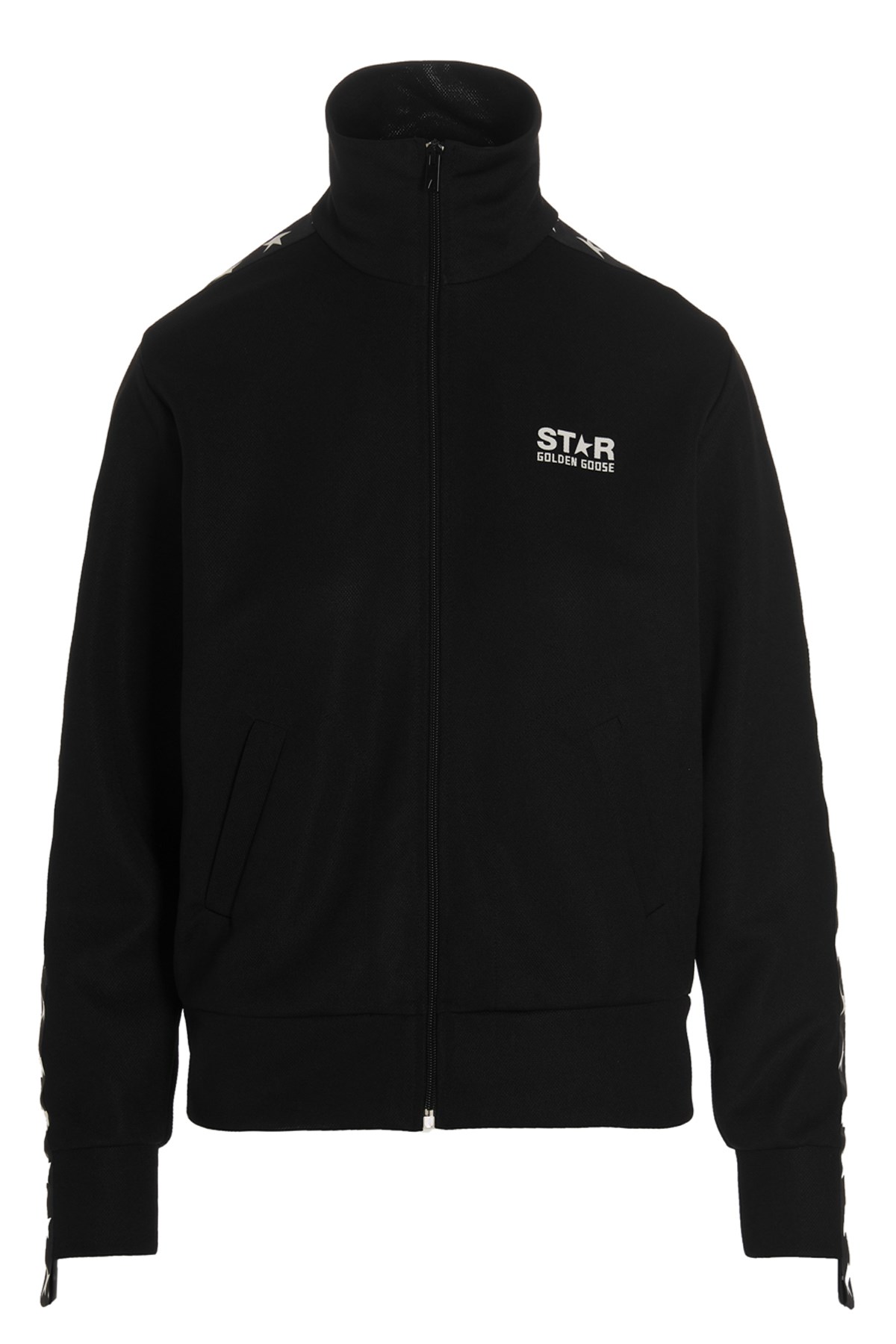 Golden Goose 'denise' Sweatshirt Star Pattern In Black