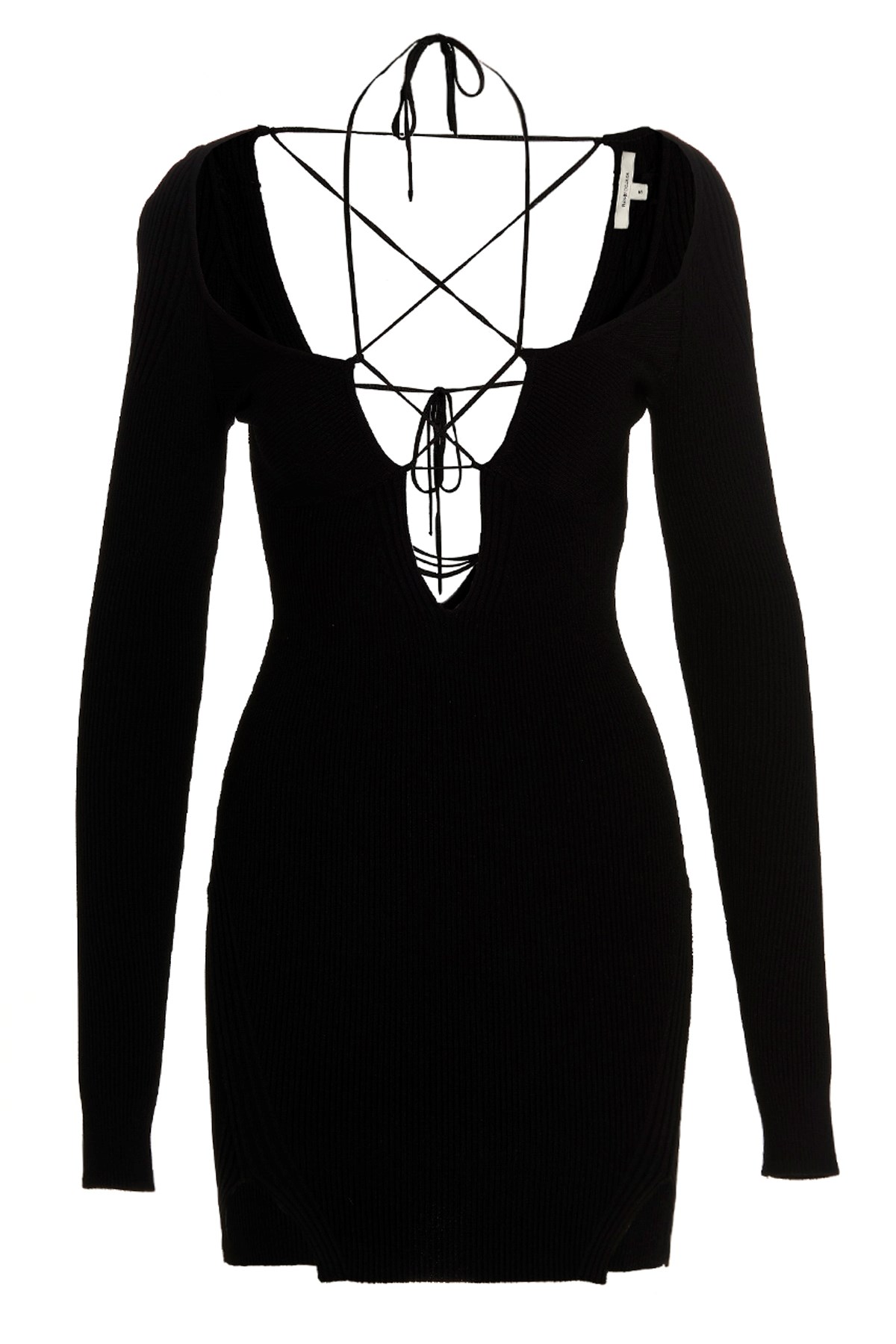 ワンピース NENSI DOJAKA Deep neckline minidress Black Nensi Dojaka Deep Neckline Minidress | ModeSens