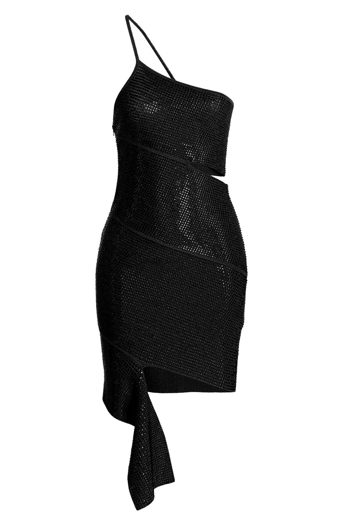 Sequin One Shoulder Dress - Size XS