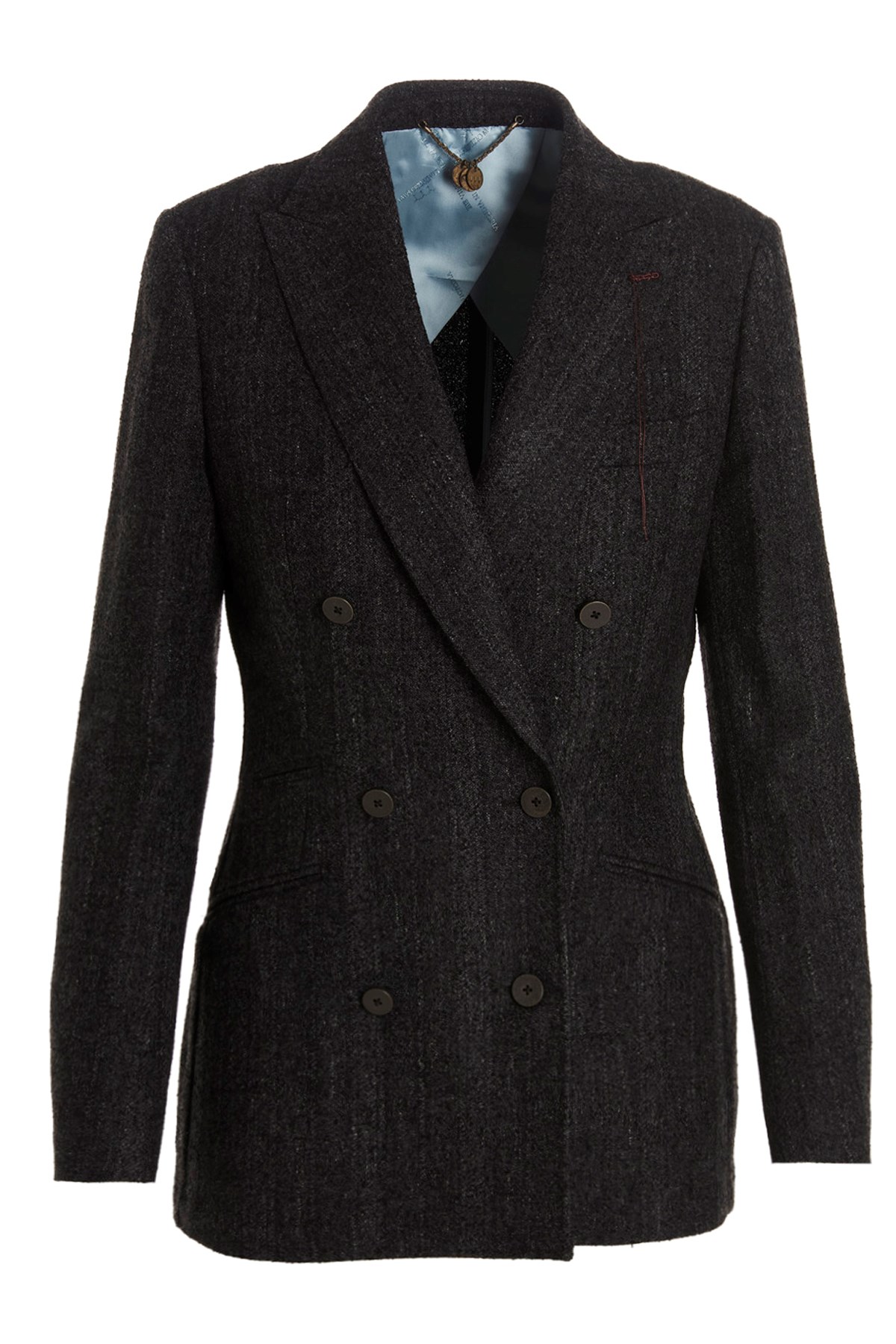 Maurizio Miri Dark Grey Grace Blazer In Black