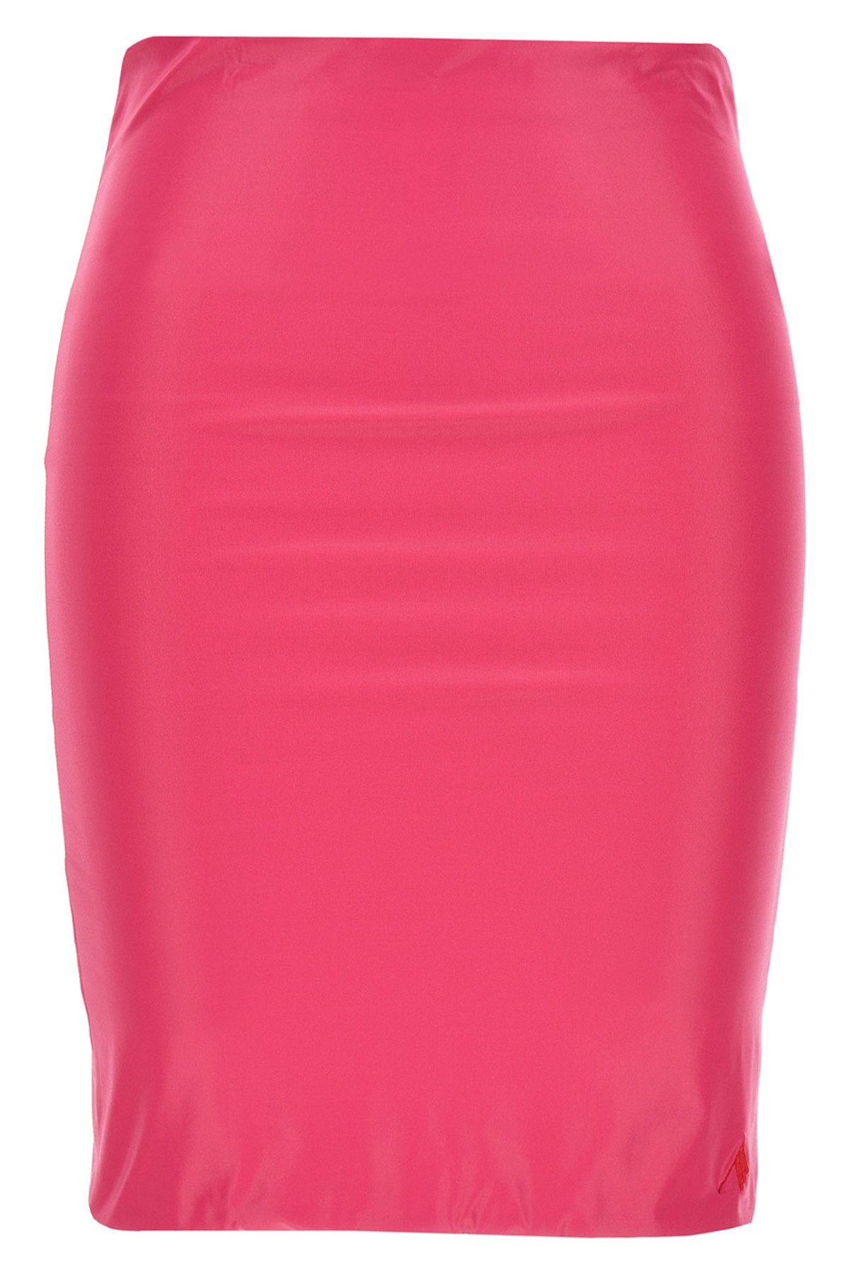 Attico High-waisted Knee-length Pencil Skirt Satin Finish