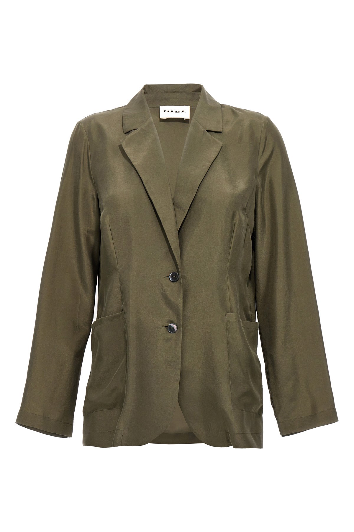 P.a.r.o.s.h Green Habotay Jacket In Multi
