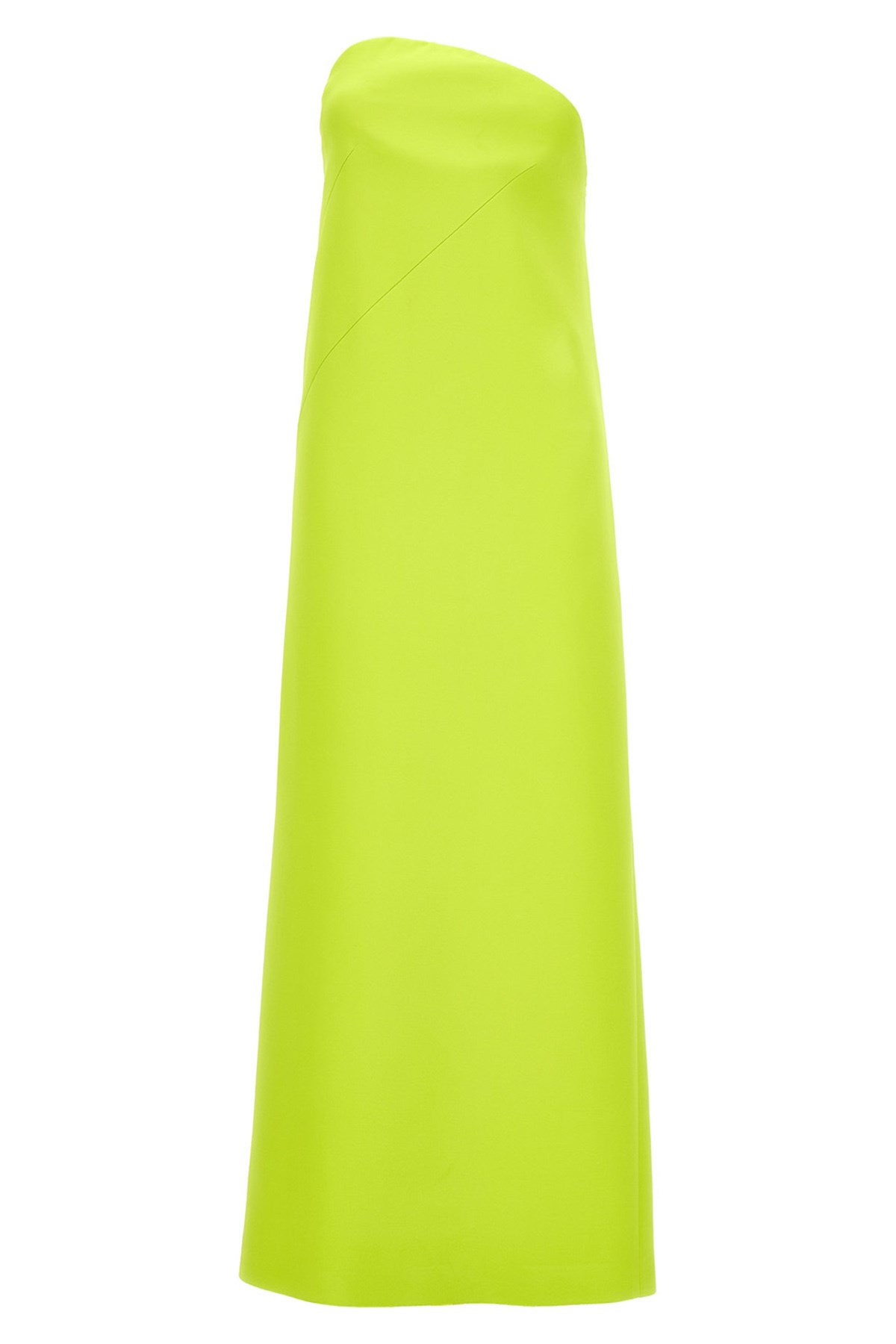 Sportmax Strapless Maxi Dress With Asymmetric Neckline And Front Slit