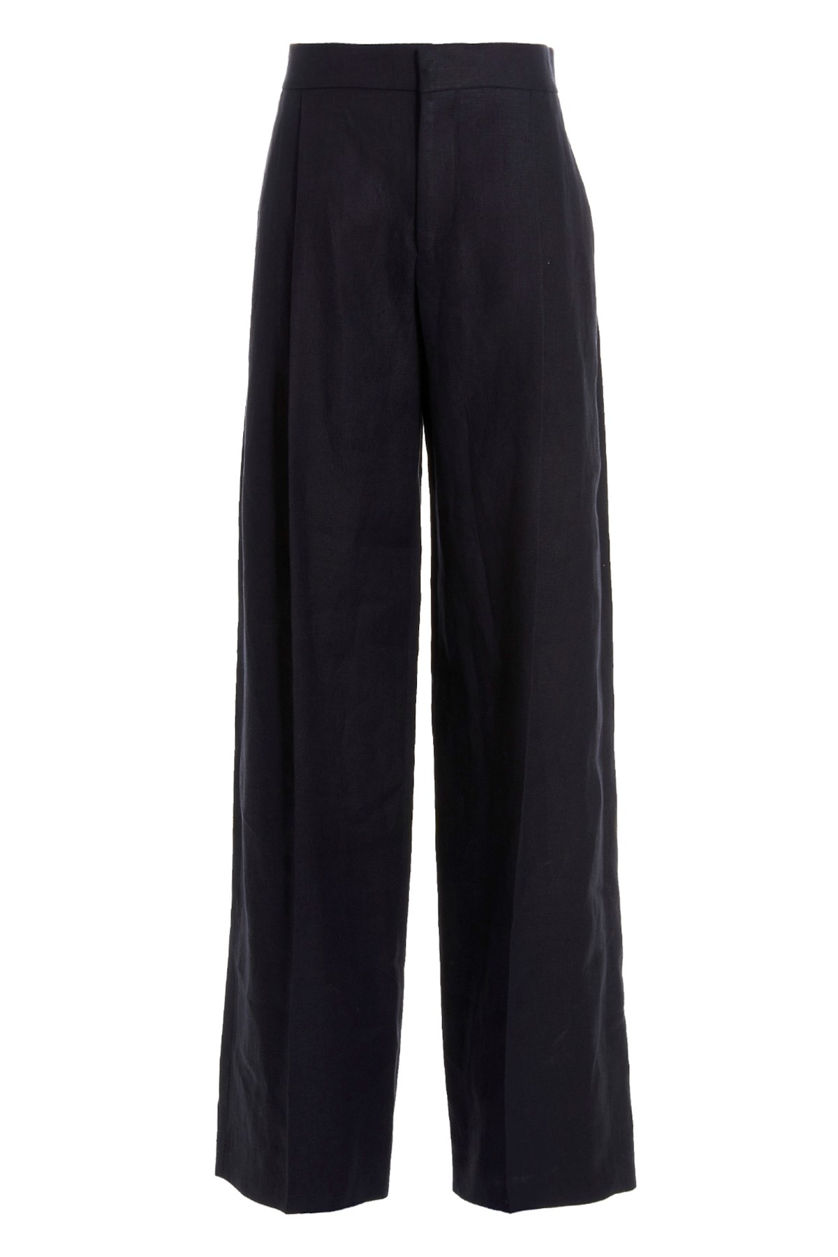 CHLOà CHLOÉ LINEN PANTS WITH FRONT PLEATS