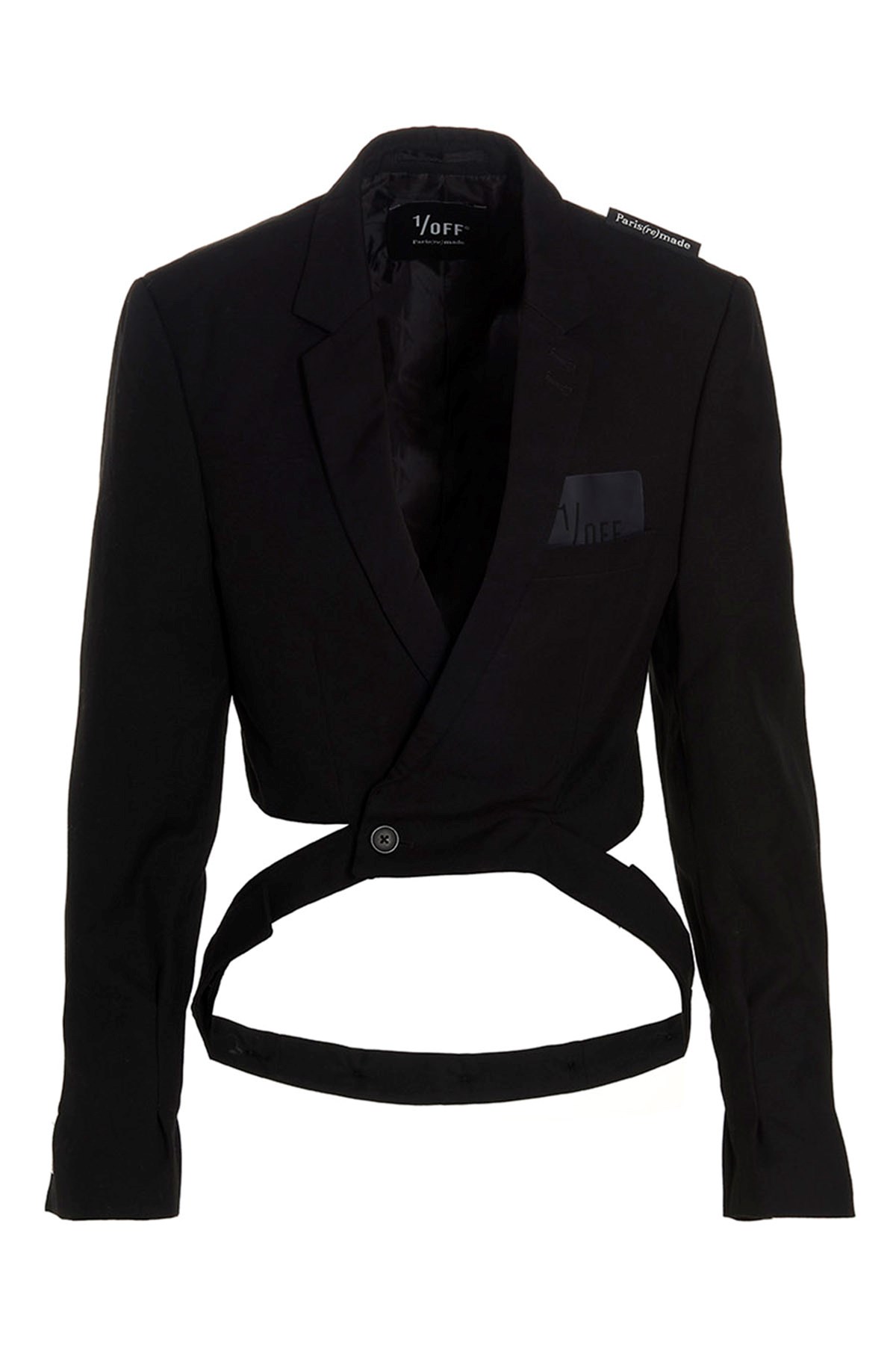 1/off 'cropped' Blazer Jacket In Black
