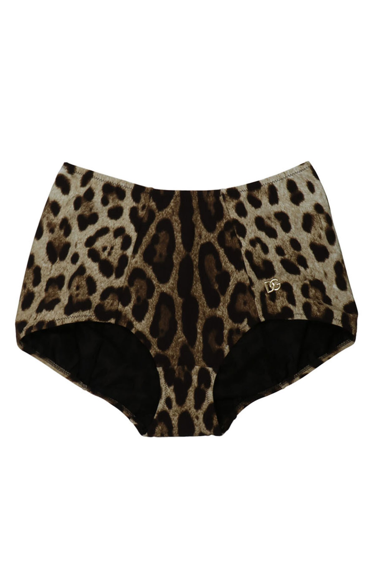 Dolce & Gabbana Animal Print Briefs Beachwear Brown