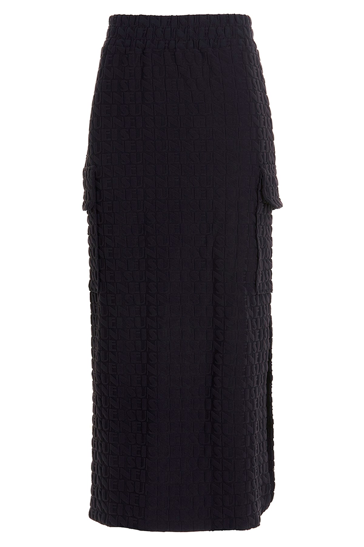 Sunnei Navy Overlapped Midi Skirt