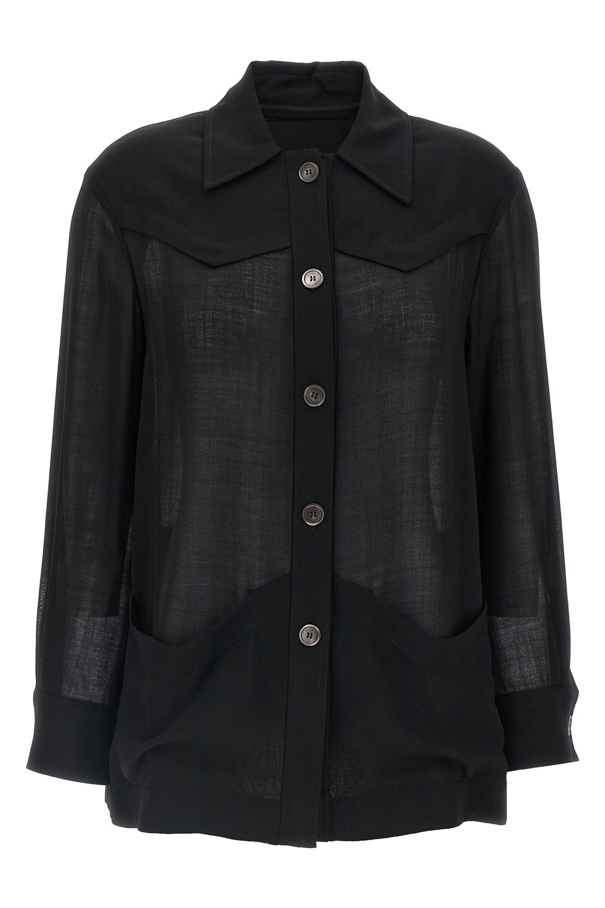Semi-Sheer Wool Jacket - Size 40 IT