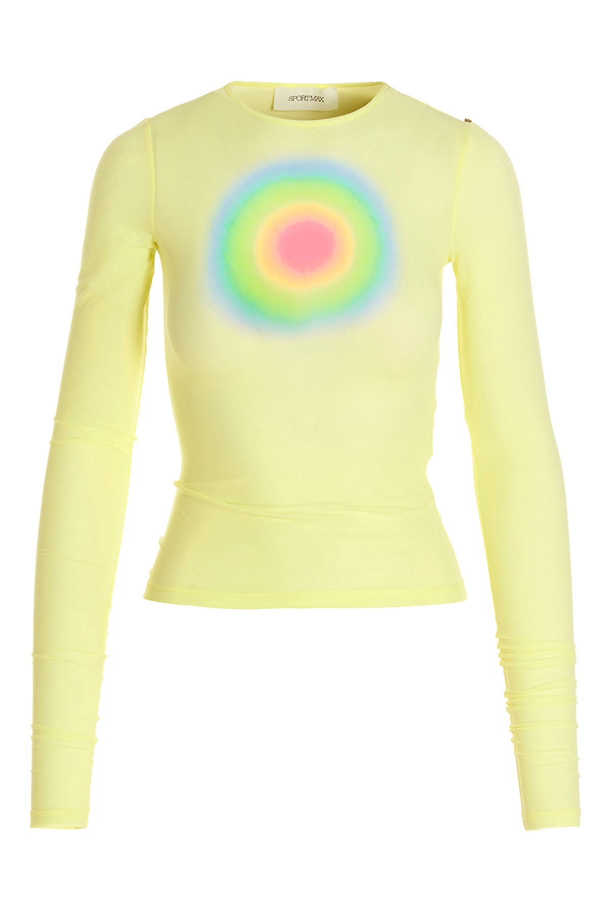 Sportmax Terry Top With Colorful Print In Yellow
