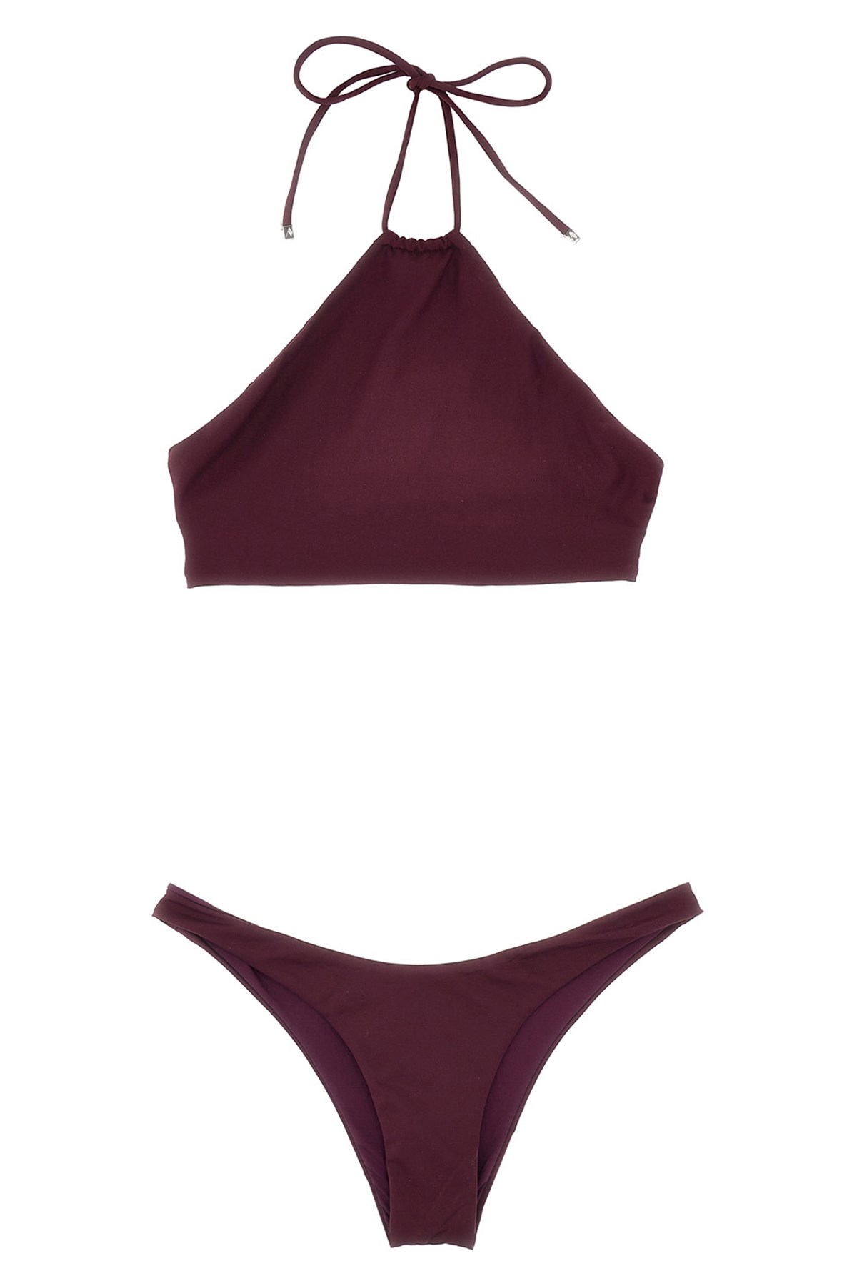 Attico The Lace-up Bikini In Red