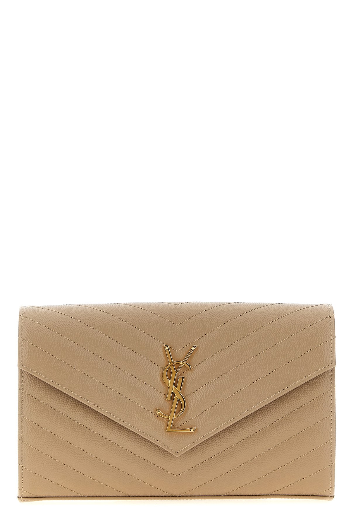 Saint Laurent 'monogram' Crossbody Bag In Sand
