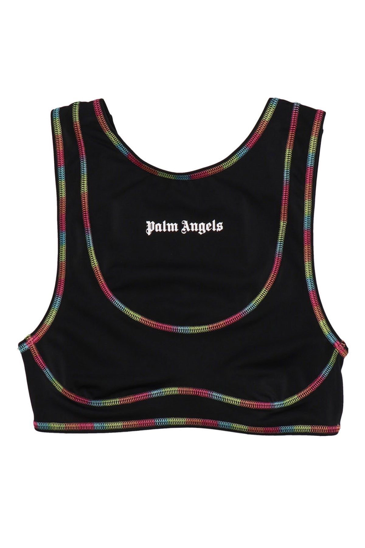Shop Palm Angels 'rainbow Miami' Sports Top