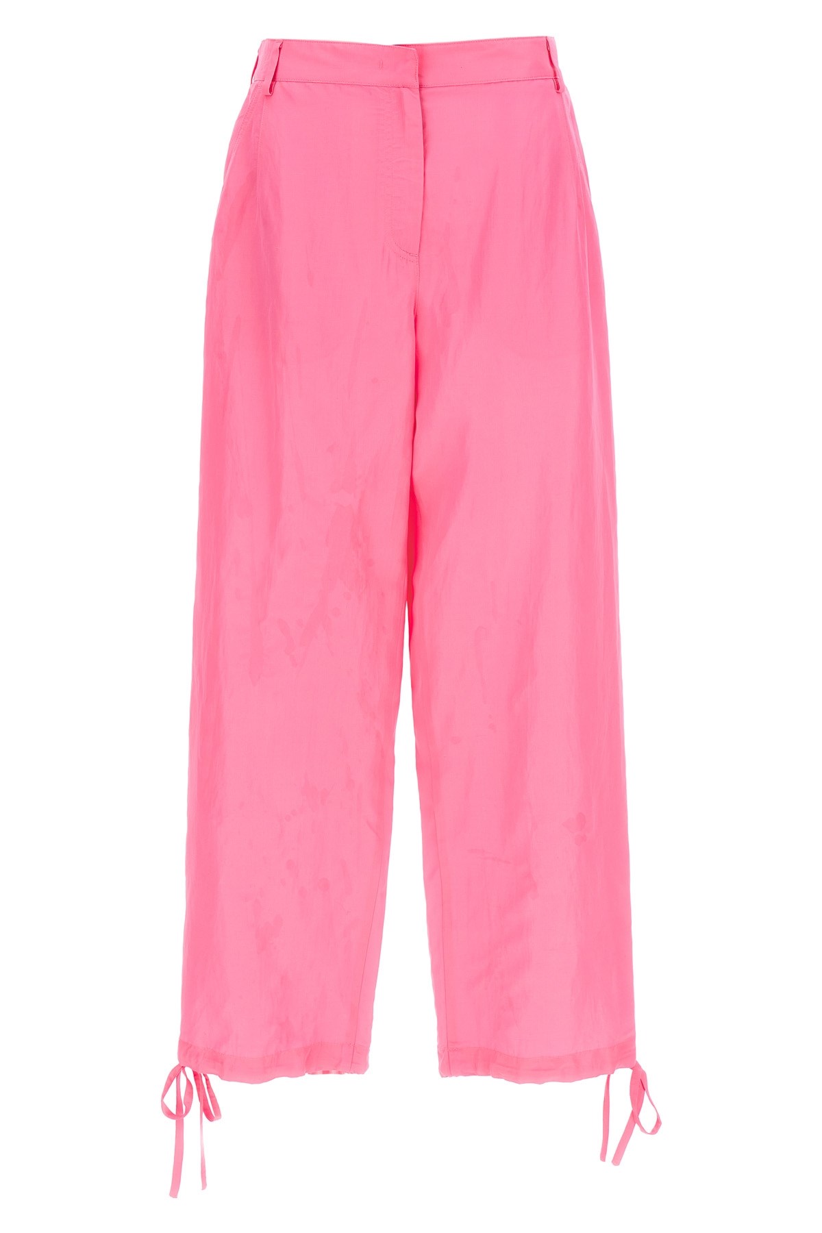 Msgm Elasticated-ankles Wide-leg Trousers