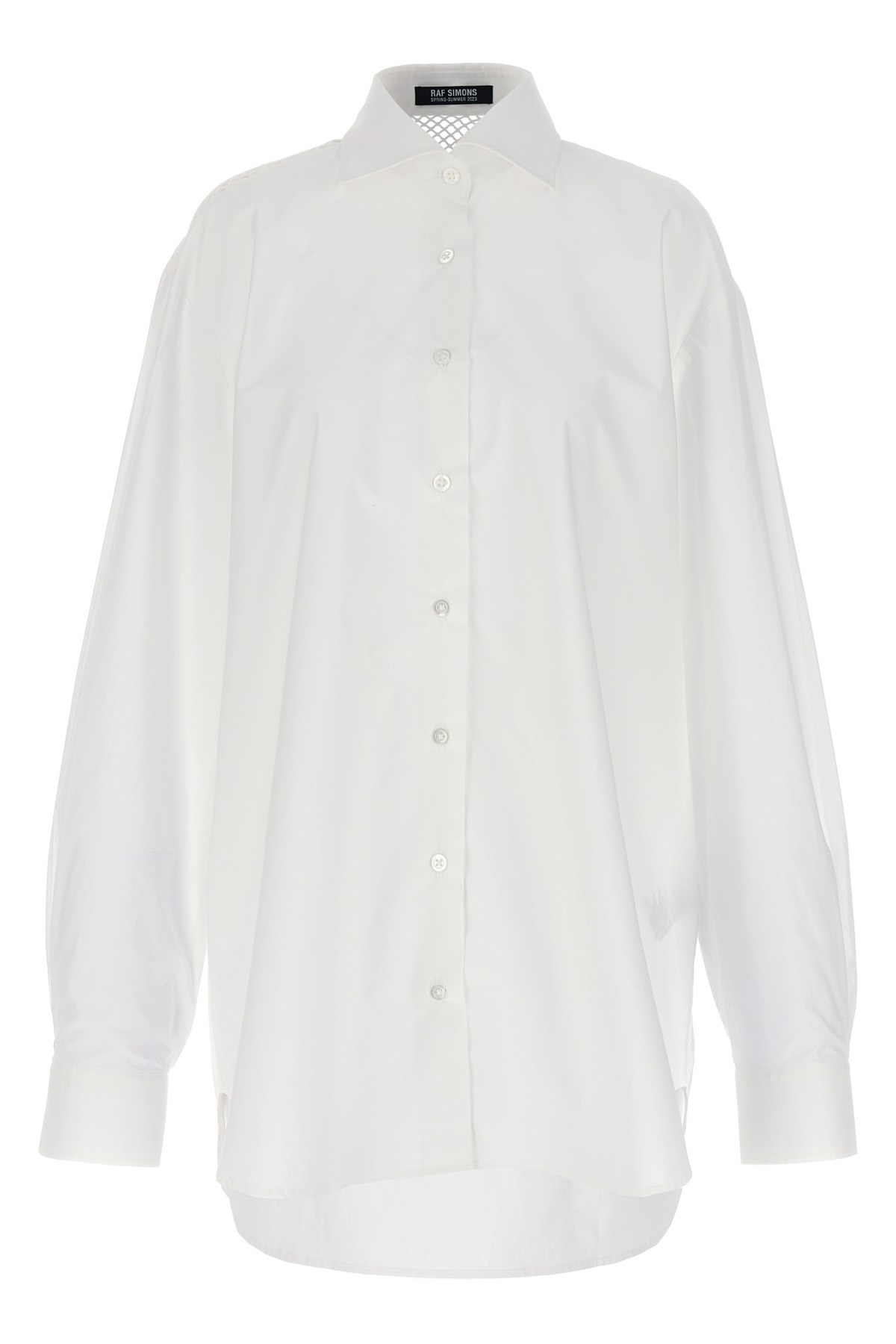 Shop Raf Simons Mesh Insert Shirt