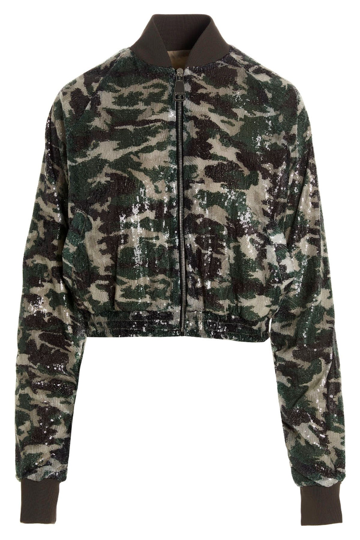 Khrisjoy Sequin Bomber Jacket Casual Jackets And Parka Green