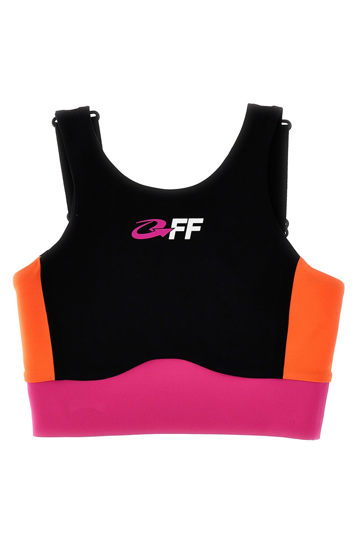 Off-white Color-block Sports Bra