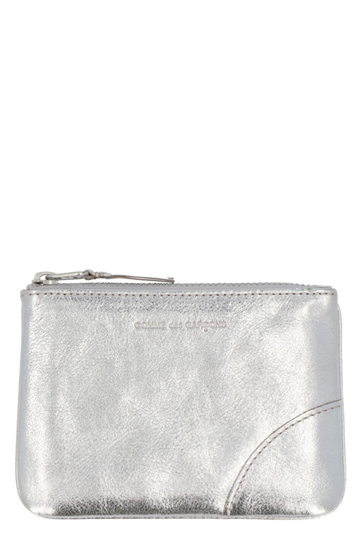 Comme Des Garçons 'gold Line' Card Holder In Silver