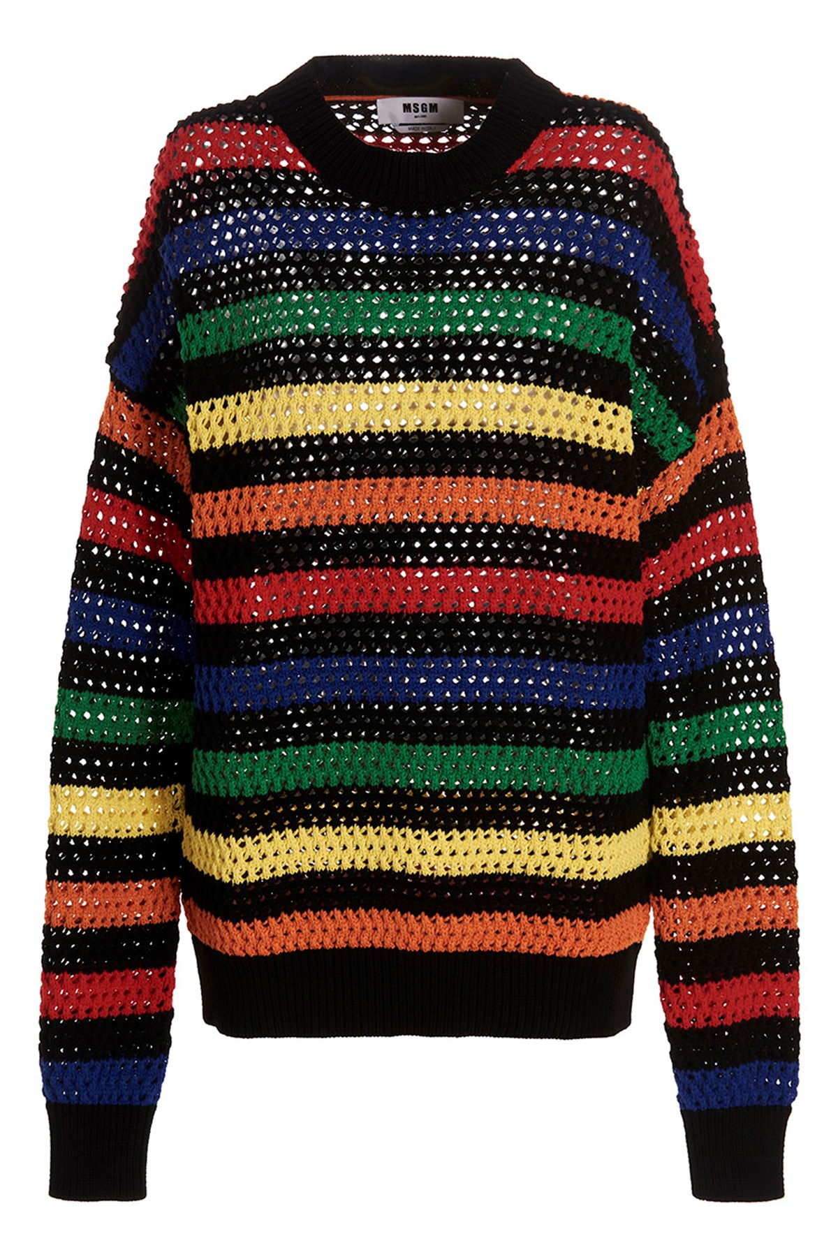 Msgm Multicolor Striped Sweater Sweaters And Cardigans Multicolor