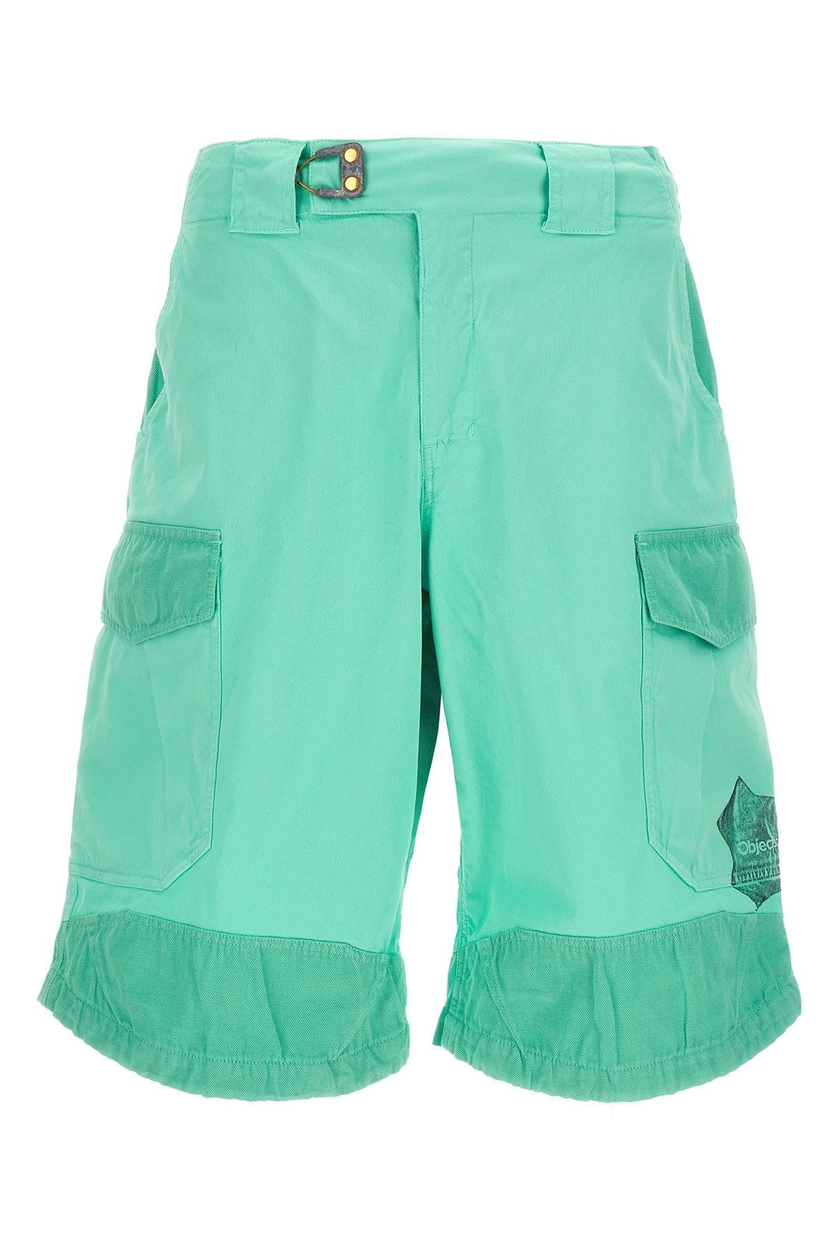 Objects Iv Life Mint Cotton Cargo Bermuda Shorts
