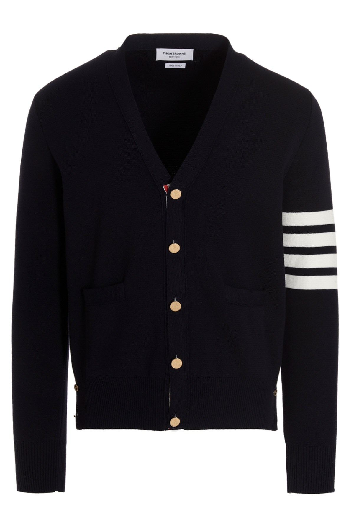 Thom Browne Merino Wool 4-bar Cardigan