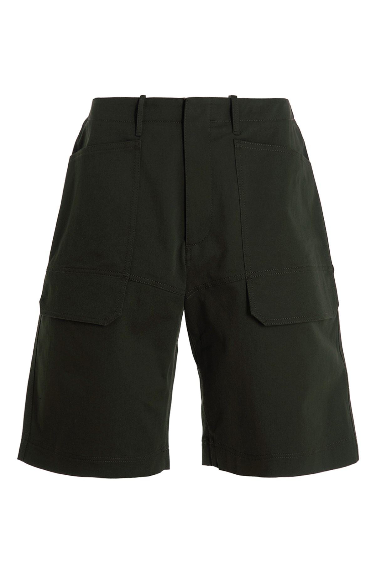 Ferrari Logo Bermuda Shorts Bermuda And Short Green In Green
