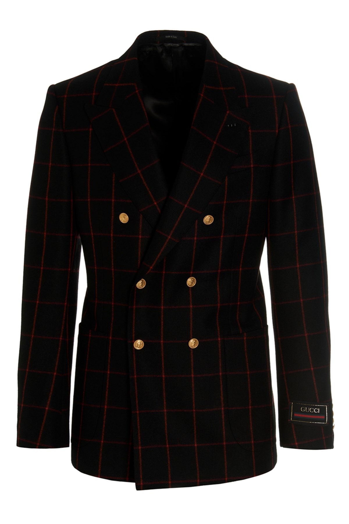 Double-Breasted Check Blazer - Size 48 IT